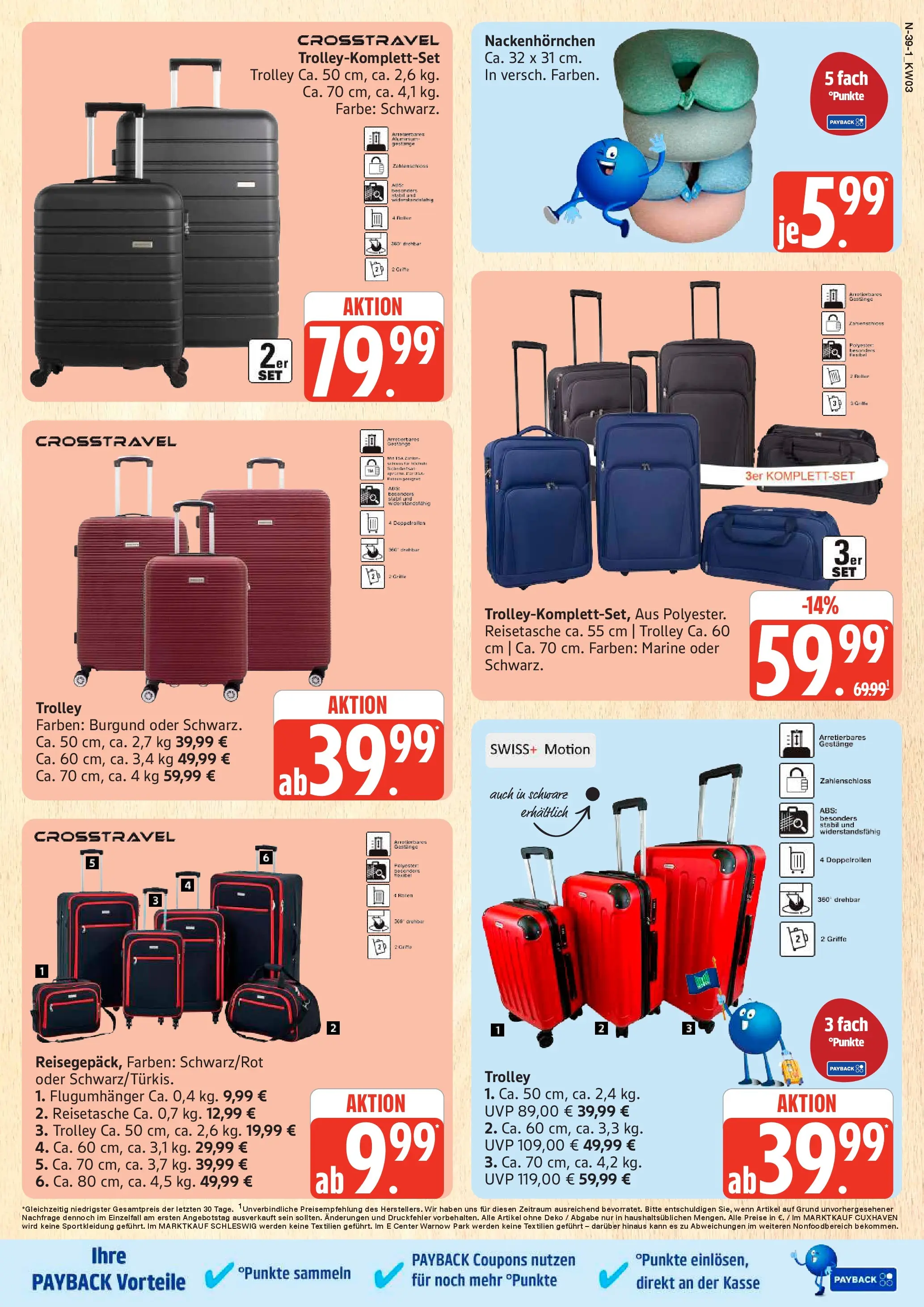 Edeka prospekt Rostock	 (ab 11.01.2026) » Angebote Online | Seite: 39 | Produkte: Reisetasche
