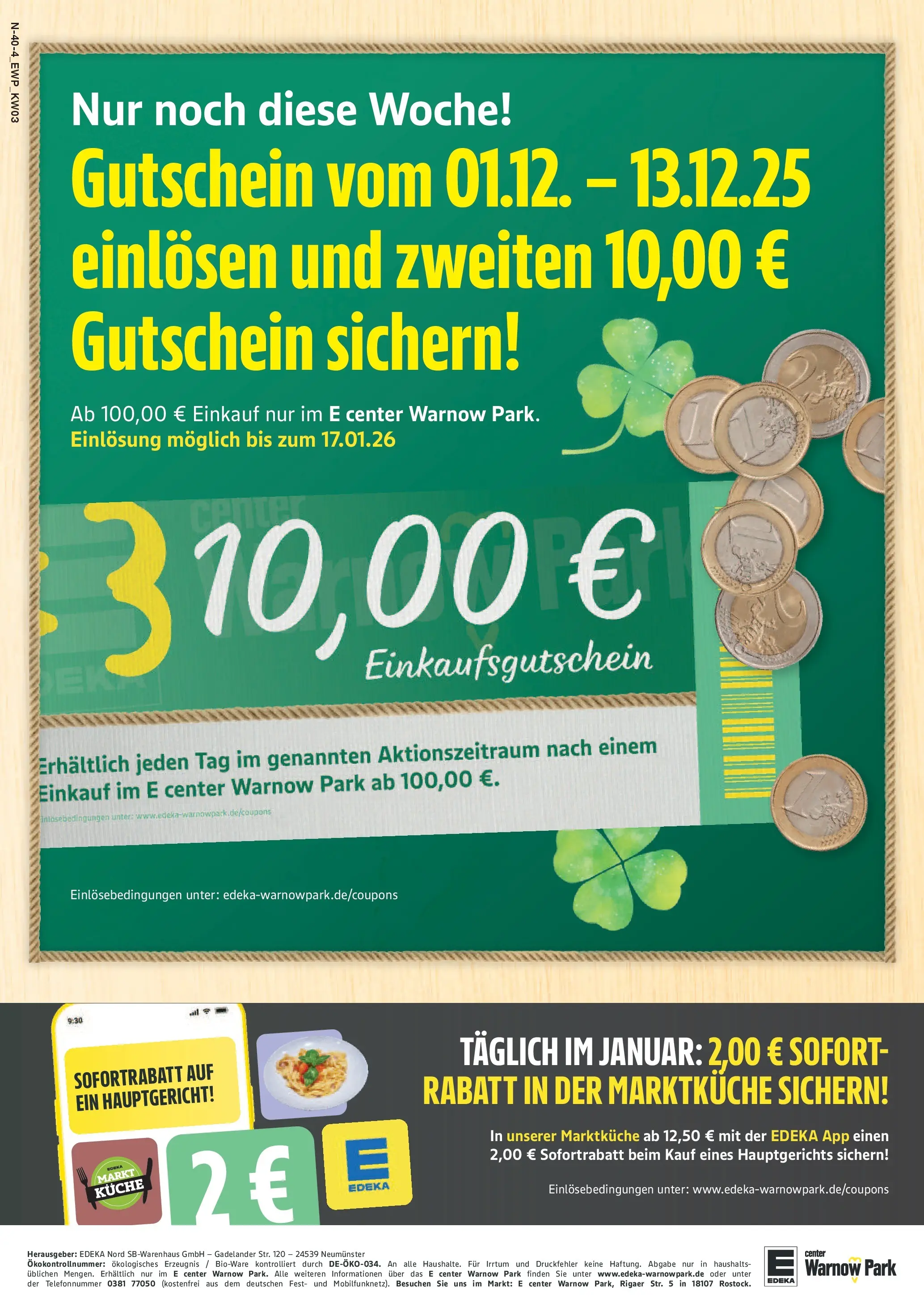 Edeka prospekt Rostock	 (ab 11.01.2026) » Angebote Online | Seite: 40