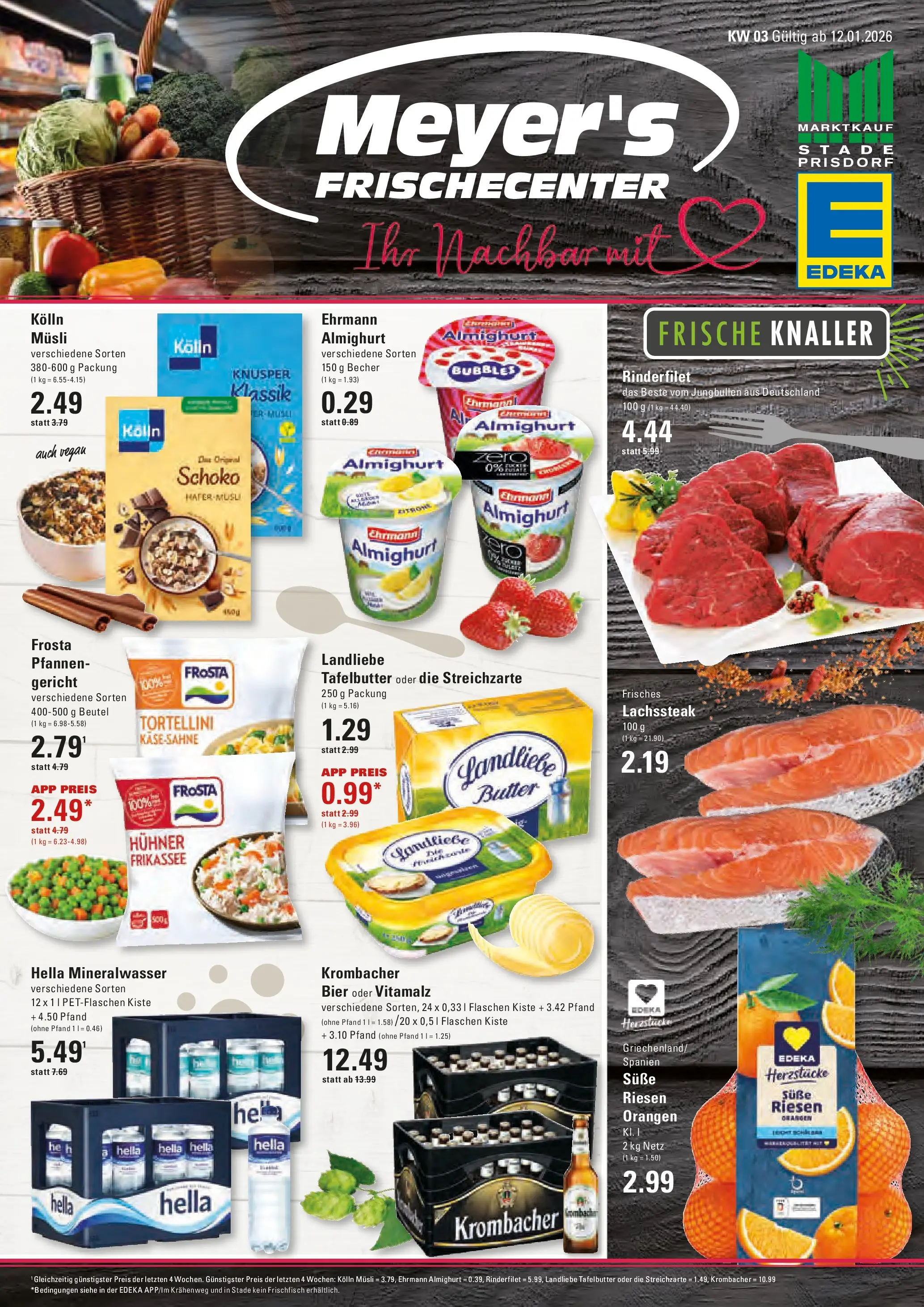 Edeka prospekt Stade	 (ab 11.01.2026) » Angebote Online | Seite: 1 | Produkte: Kolln, Kolln musli, Rinderfilet, Hella