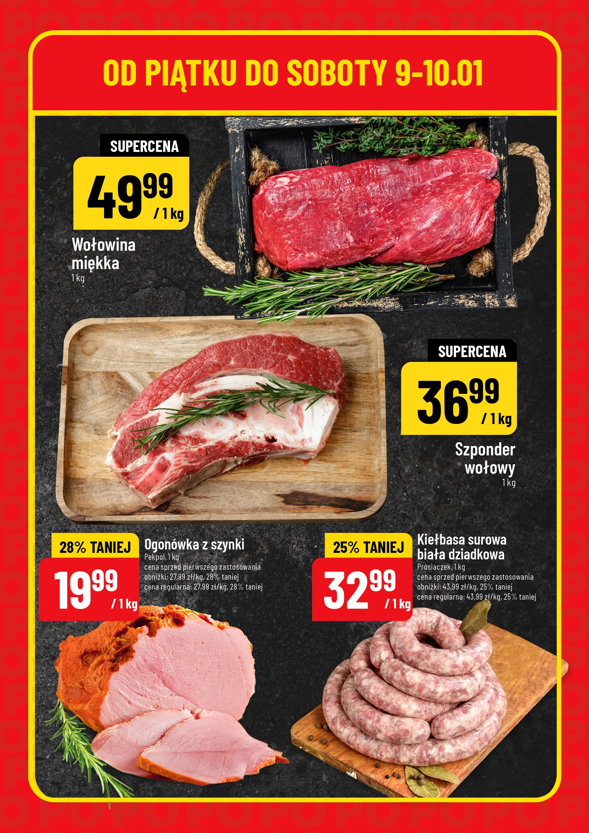 Nowa POLOmarket gazetka od jutra 08.01.2026 (PDF) | Strona: 4 | Produkty: Kiełbasa, Wołowina