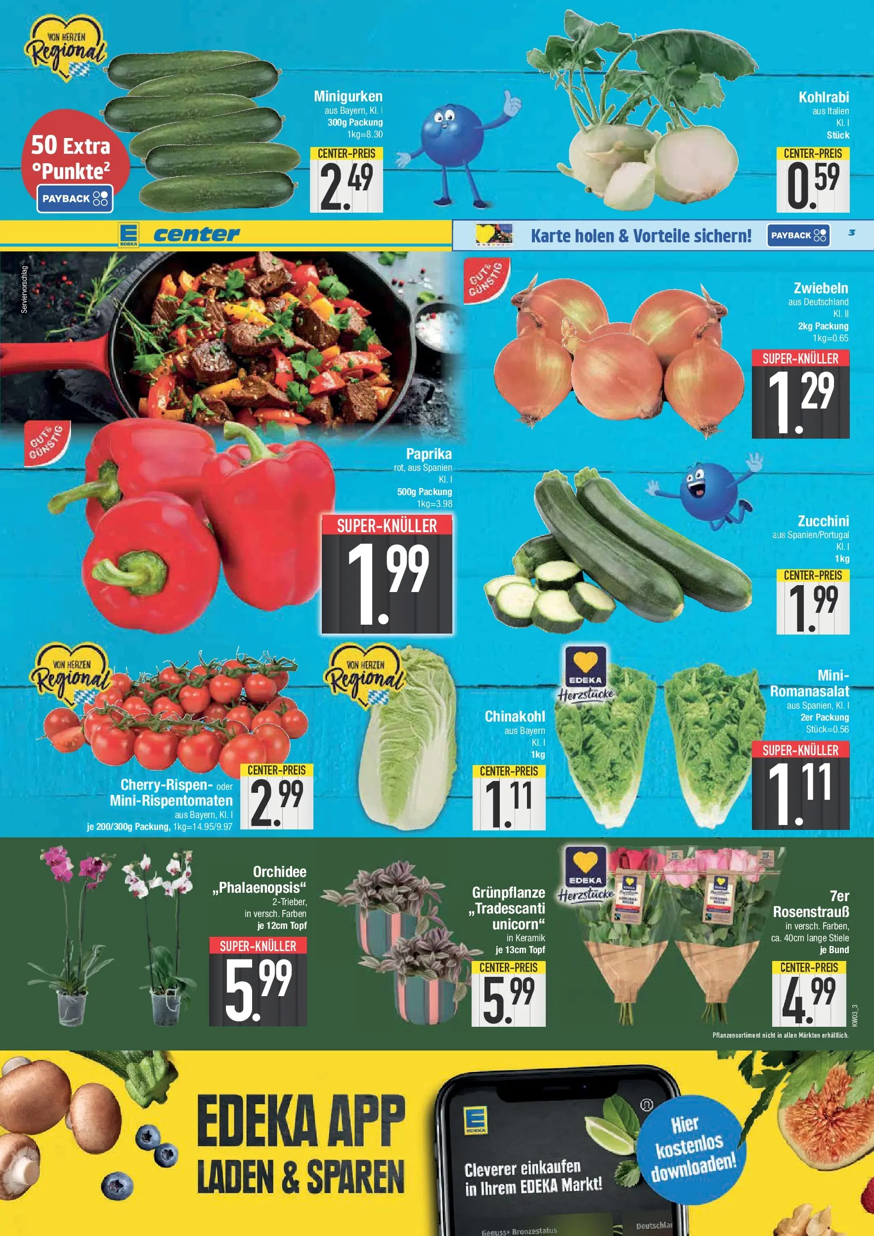 Edeka prospekt Bad Reichenhall	 (ab 11.01.2026) » Angebote Online | Seite: 3 | Produkte: Zwiebeln, Paprika, Chinakohl, Zucchini