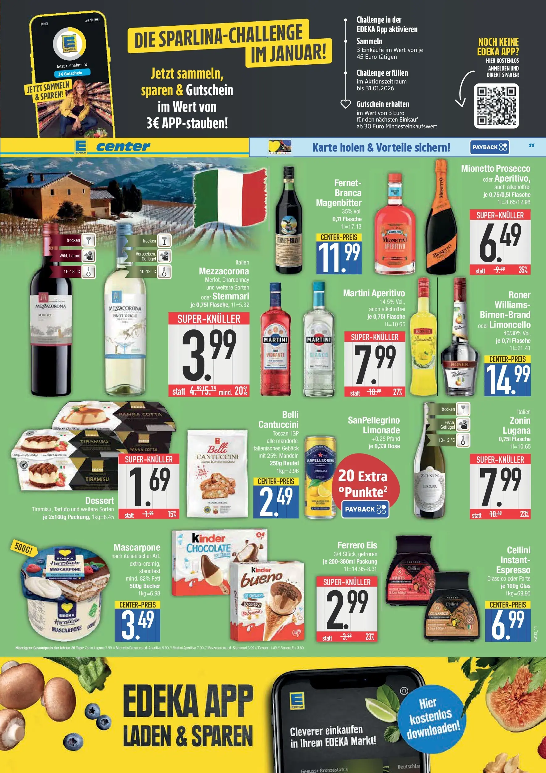 Edeka prospekt Bad Reichenhall	 (ab 11.01.2026) » Angebote Online | Seite: 11 | Produkte: Kinder bueno, Fisch, Prosecco, Limoncello