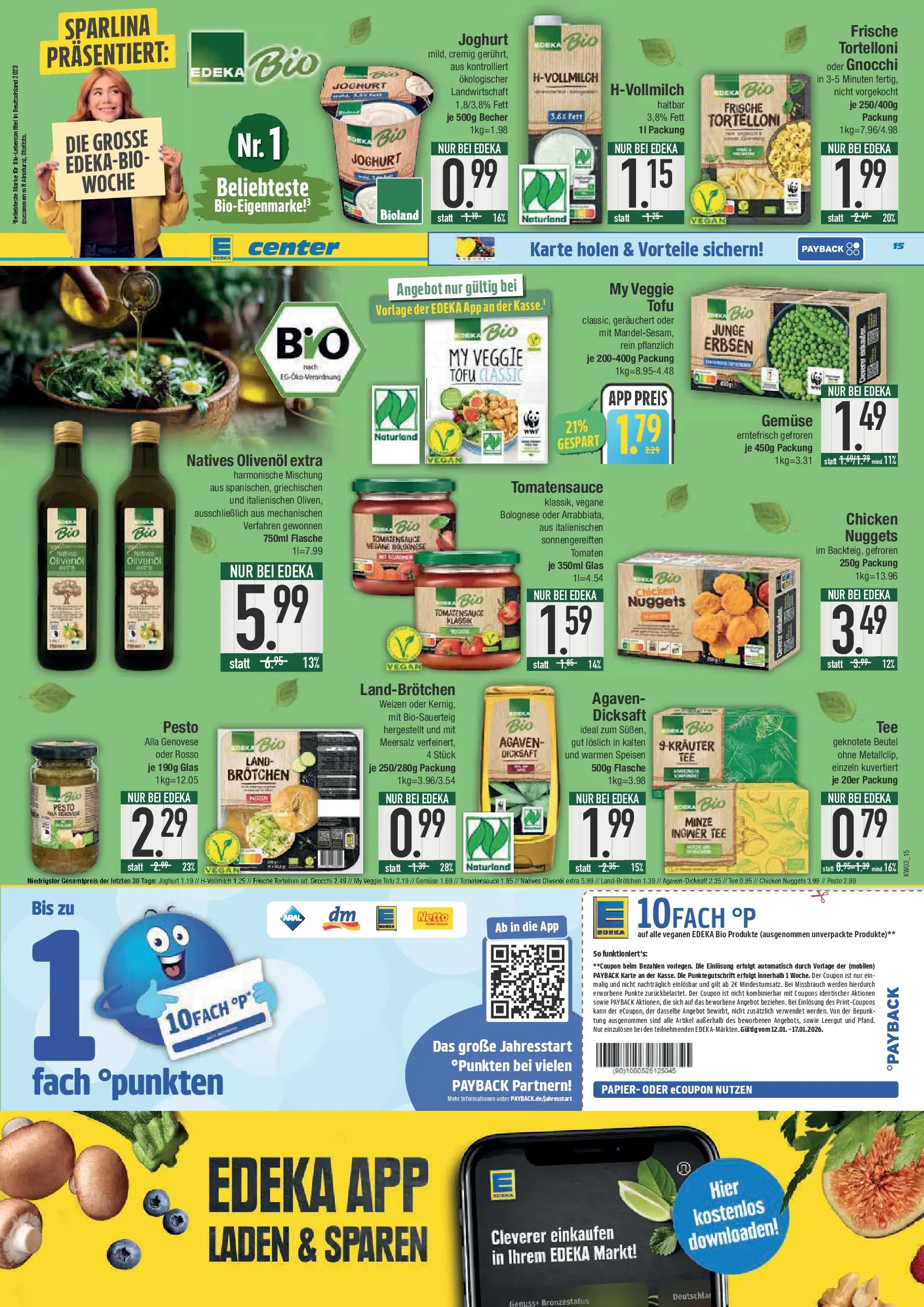 Edeka prospekt Bad Reichenhall	 (ab 11.01.2026) » Angebote Online | Seite: 15 | Produkte: Olivenol, Pasta, Tee, Erbsen