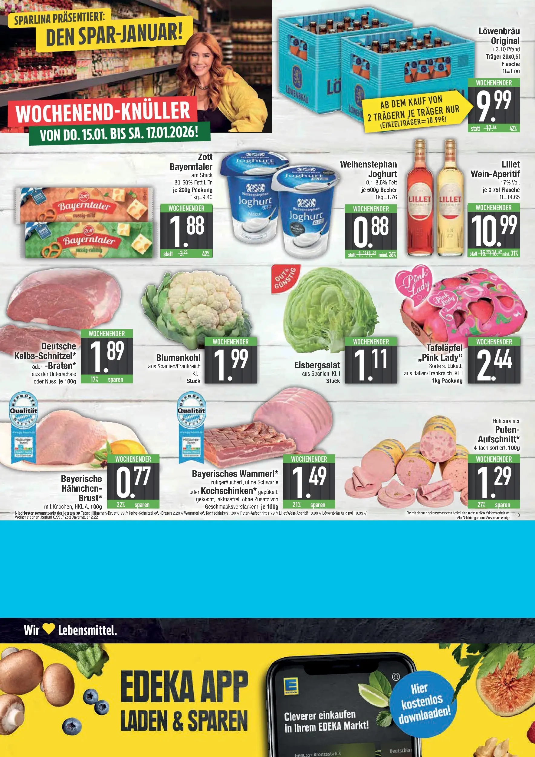 Edeka prospekt Bad Reichenhall	 (ab 11.01.2026) » Angebote Online | Seite: 20 | Produkte: Hahnchen, Eisbergsalat, Blumenkohl, Hahnchenbrust