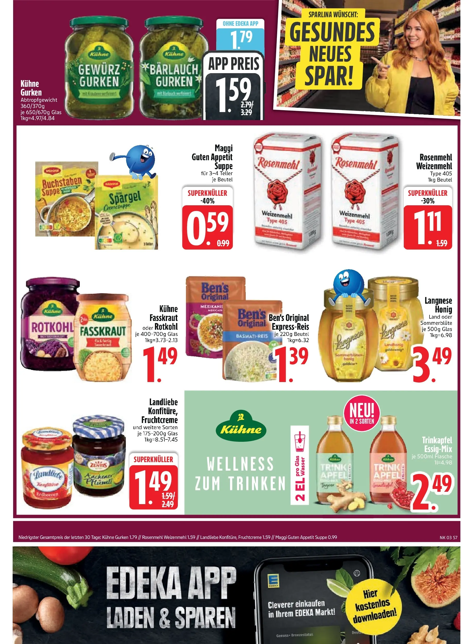 Edeka prospekt Inning/Ammersee	 (ab 11.01.2026) » Angebote Online | Seite: 9 | Produkte: Langnese, Maggi, Wasser, Erdbeeren