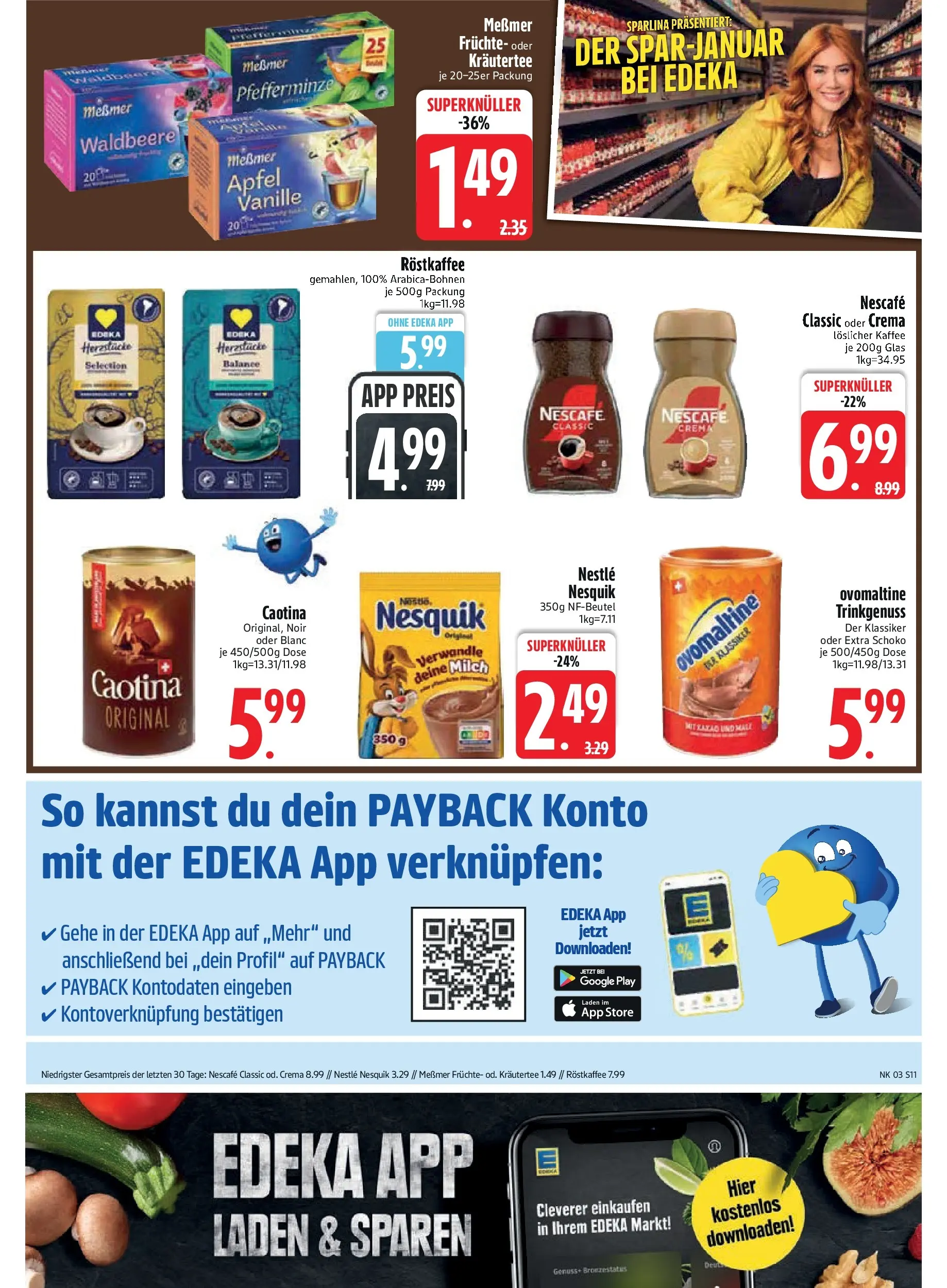 Edeka prospekt Inning/Ammersee	 (ab 11.01.2026) » Angebote Online | Seite: 13 | Produkte: Ovomaltine, Nesquik, Kaffee, Messmer