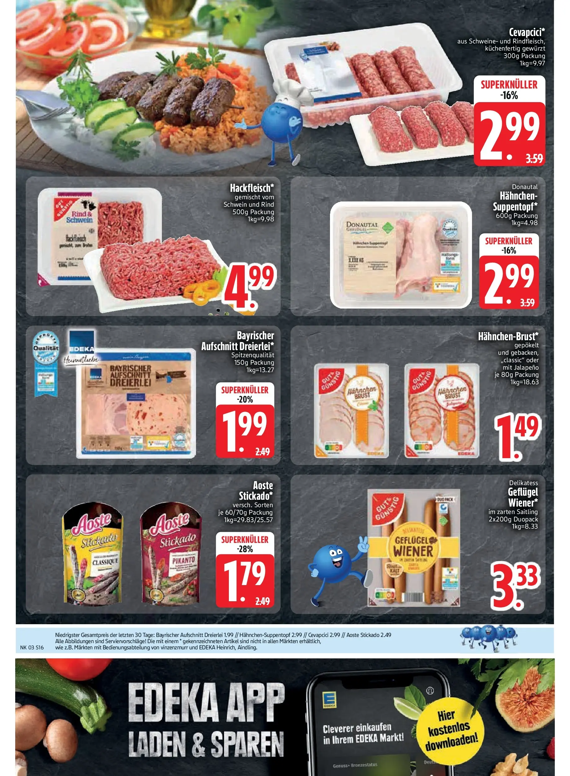 Edeka prospekt Inning/Ammersee	 (ab 11.01.2026) » Angebote Online | Seite: 18 | Produkte: Hahnchen, Cevapcici, Hackfleisch