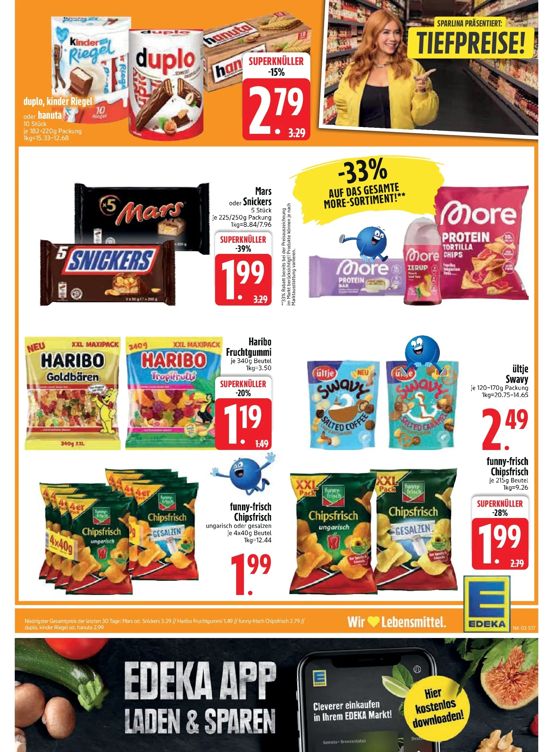 Edeka prospekt Inning/Ammersee	 (ab 11.01.2026) » Angebote Online | Seite: 19 | Produkte: Haribo, Kinder riegel, Snickers, Chips
