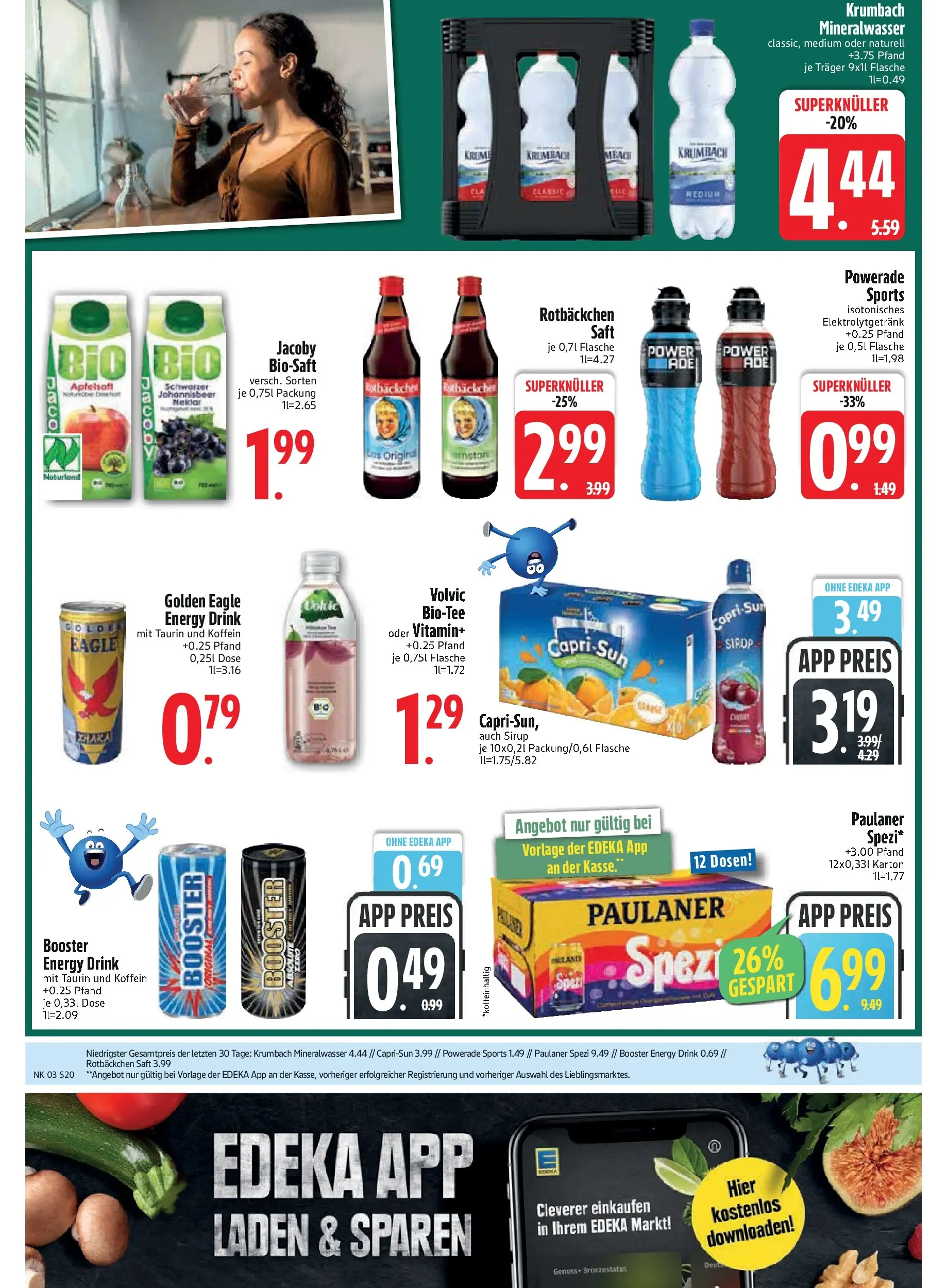Edeka prospekt Inning/Ammersee	 (ab 11.01.2026) » Angebote Online | Seite: 22 | Produkte: Paulaner spezi, Apfelsaft, Saft, Volvic