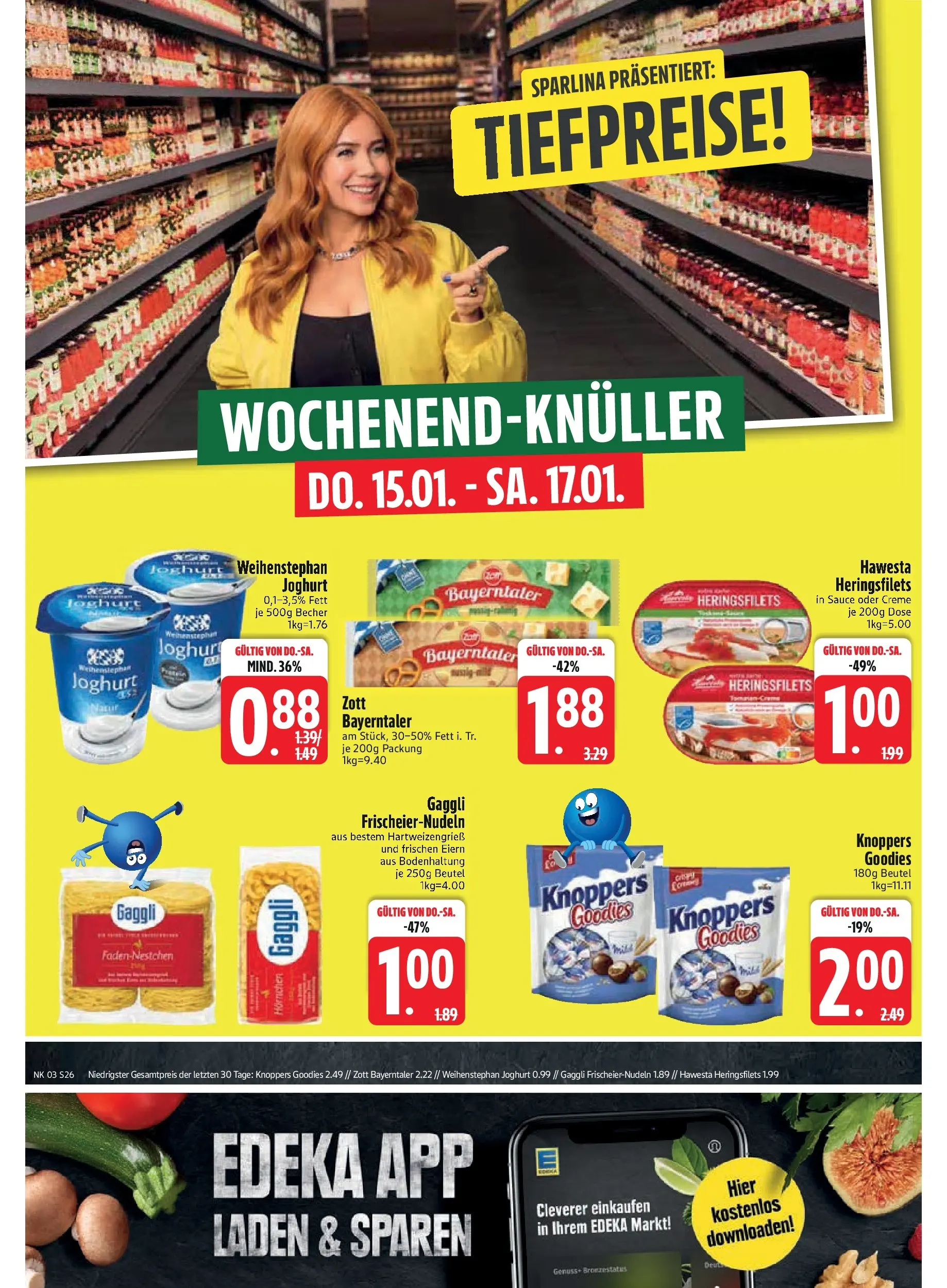 Edeka prospekt Inning/Ammersee	 (ab 11.01.2026) » Angebote Online | Seite: 28 | Produkte: Joghurt, Creme, Knoppers