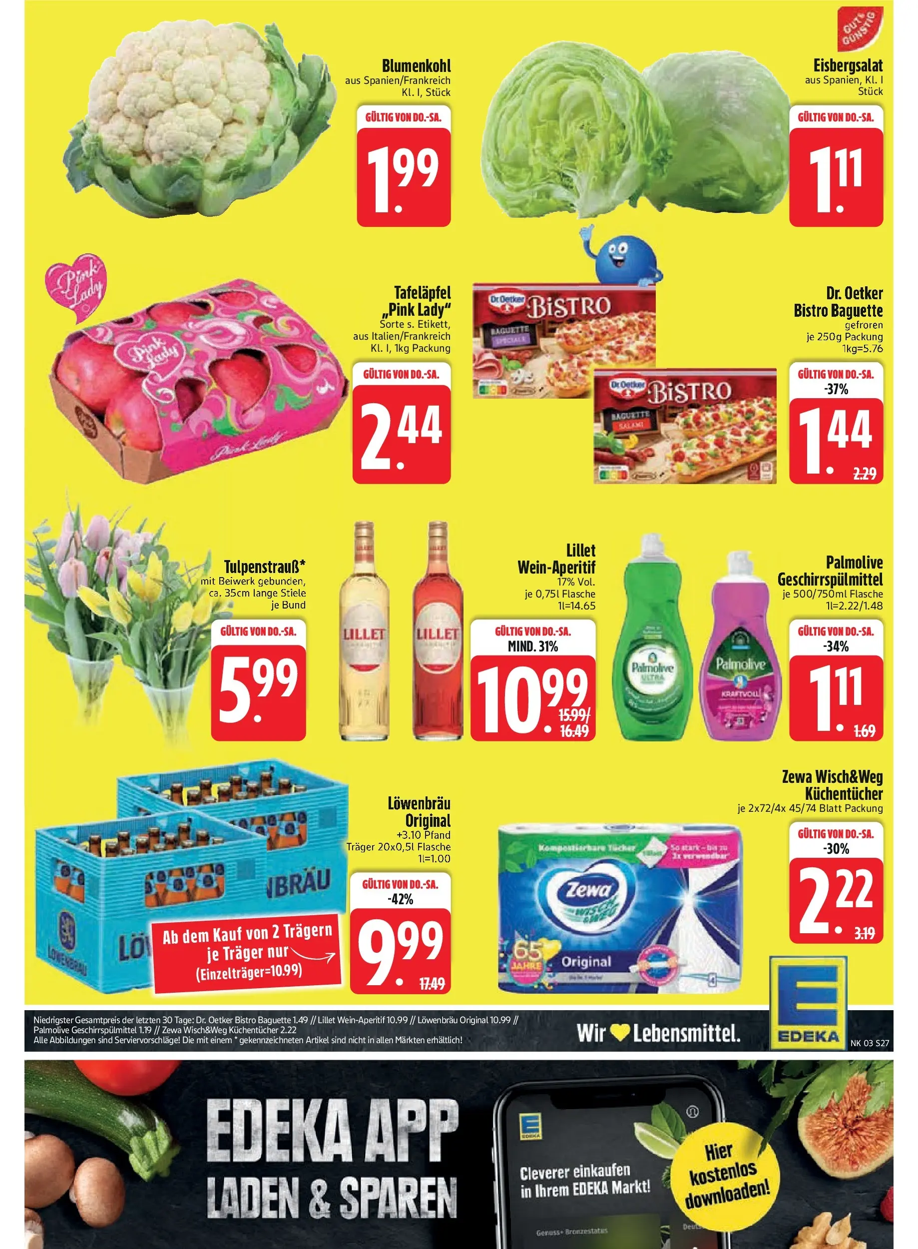 Edeka prospekt Inning/Ammersee	 (ab 11.01.2026) » Angebote Online | Seite: 29 | Produkte: Baguette, Zewa, Lillet, Geschirrspülmittel