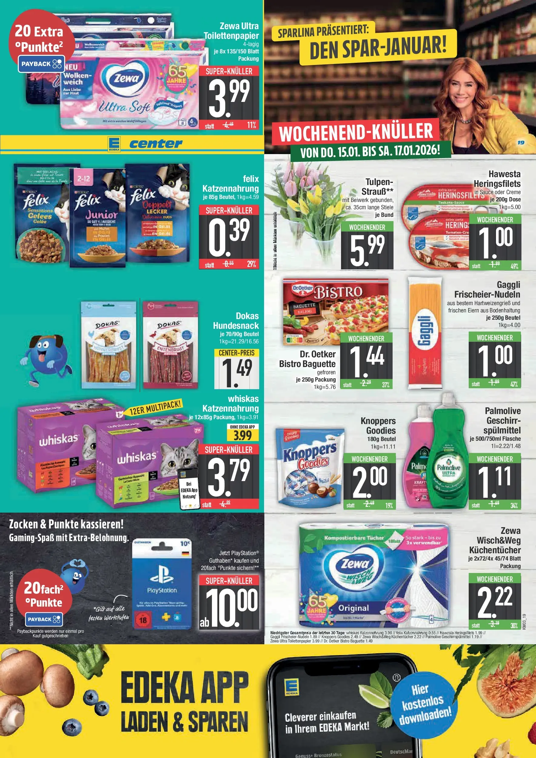 Edeka prospekt Augsburg-Göggingen	 (ab 11.01.2026) » Angebote Online | Seite: 19 | Produkte: Playstation, Creme, Geschirrspülmittel, Toilettenpapier
