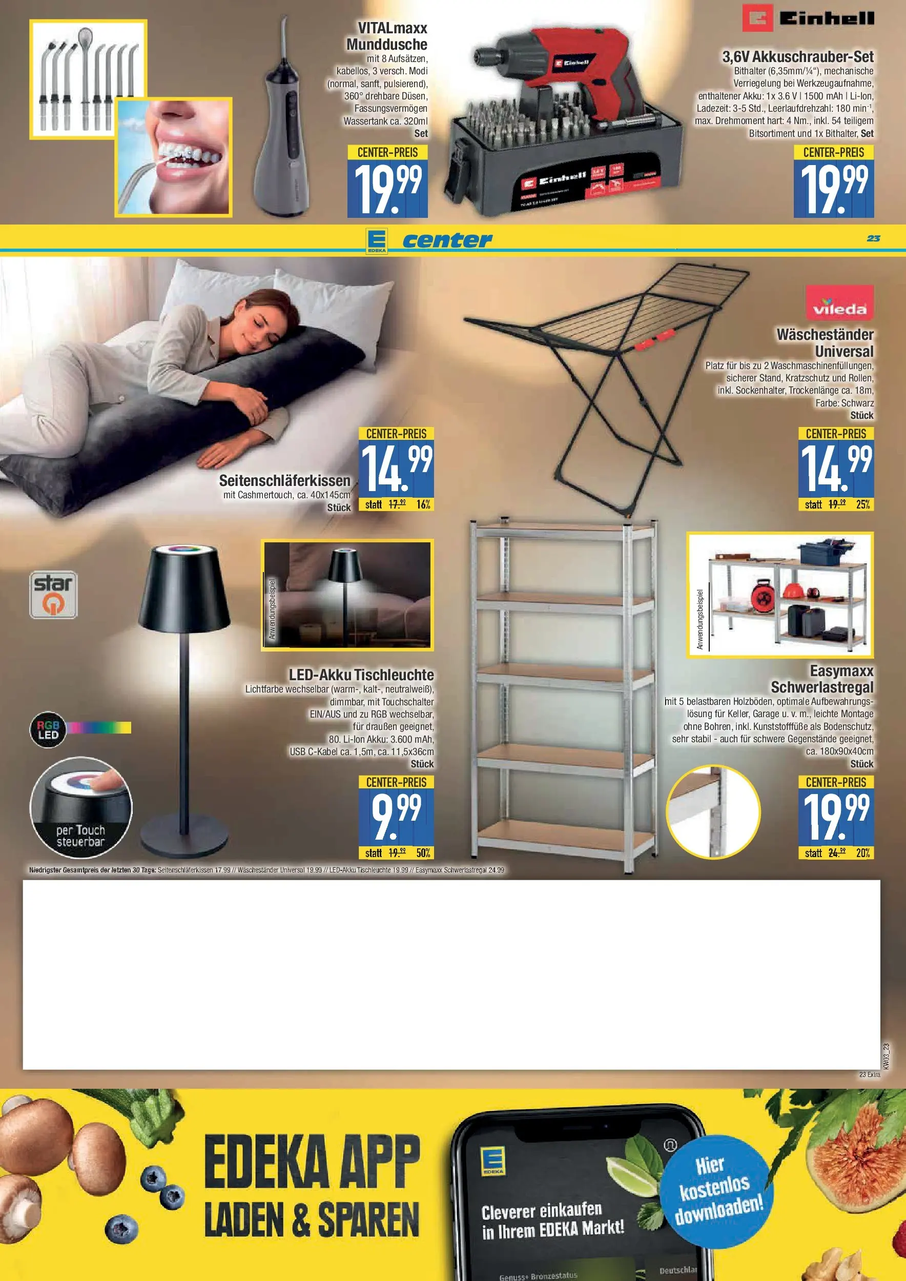 Edeka prospekt Augsburg-Göggingen	 (ab 11.01.2026) » Angebote Online | Seite: 23 | Produkte: USB, Schwerlastregal, Waschestander