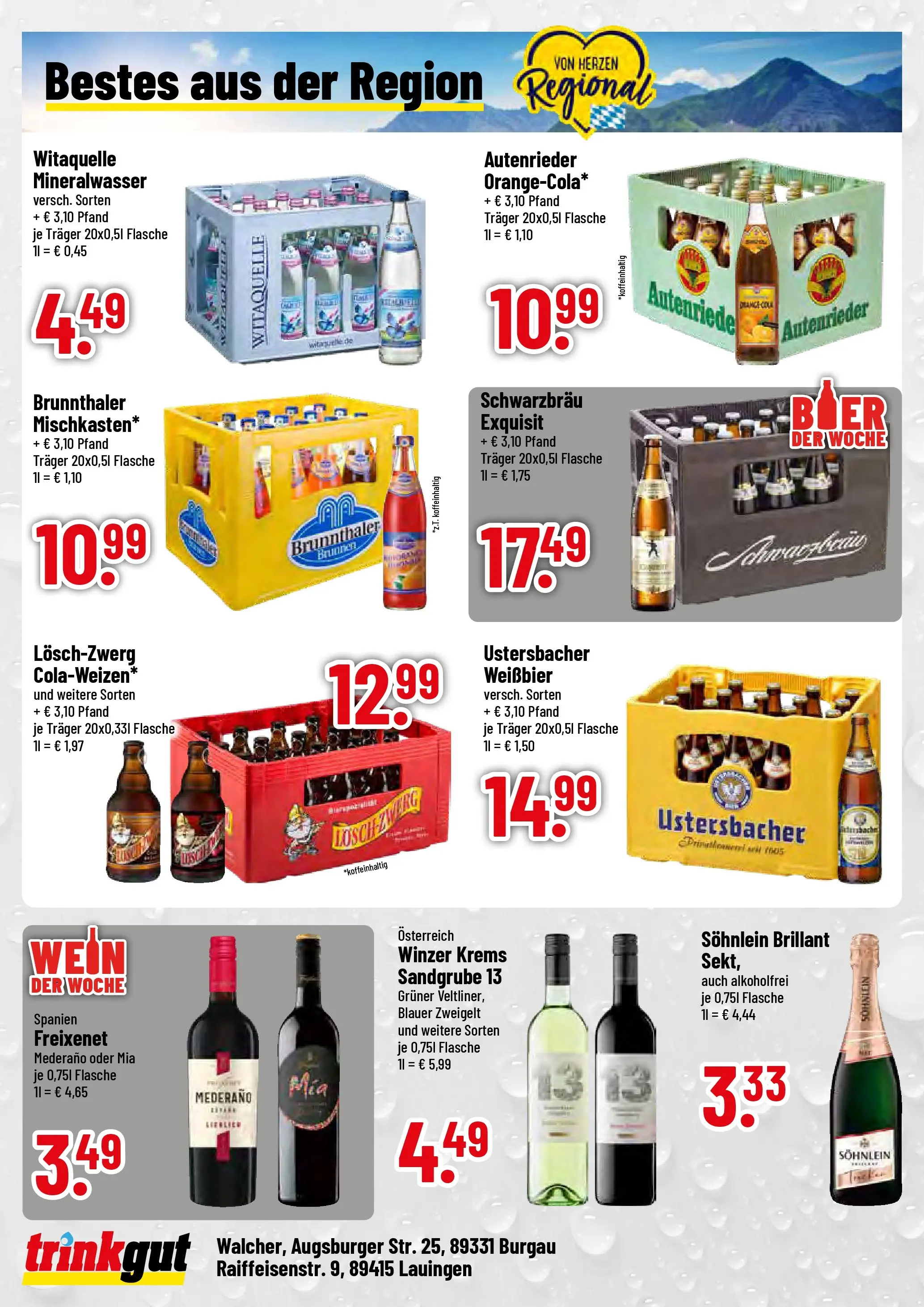 Trinkgut - trinkgut: Wochenangebote (ab 11.01.2026) » Angebote online | Seite: 4 | Produkte: Freixenet, Weißbier, Mineralwasser, Wein
