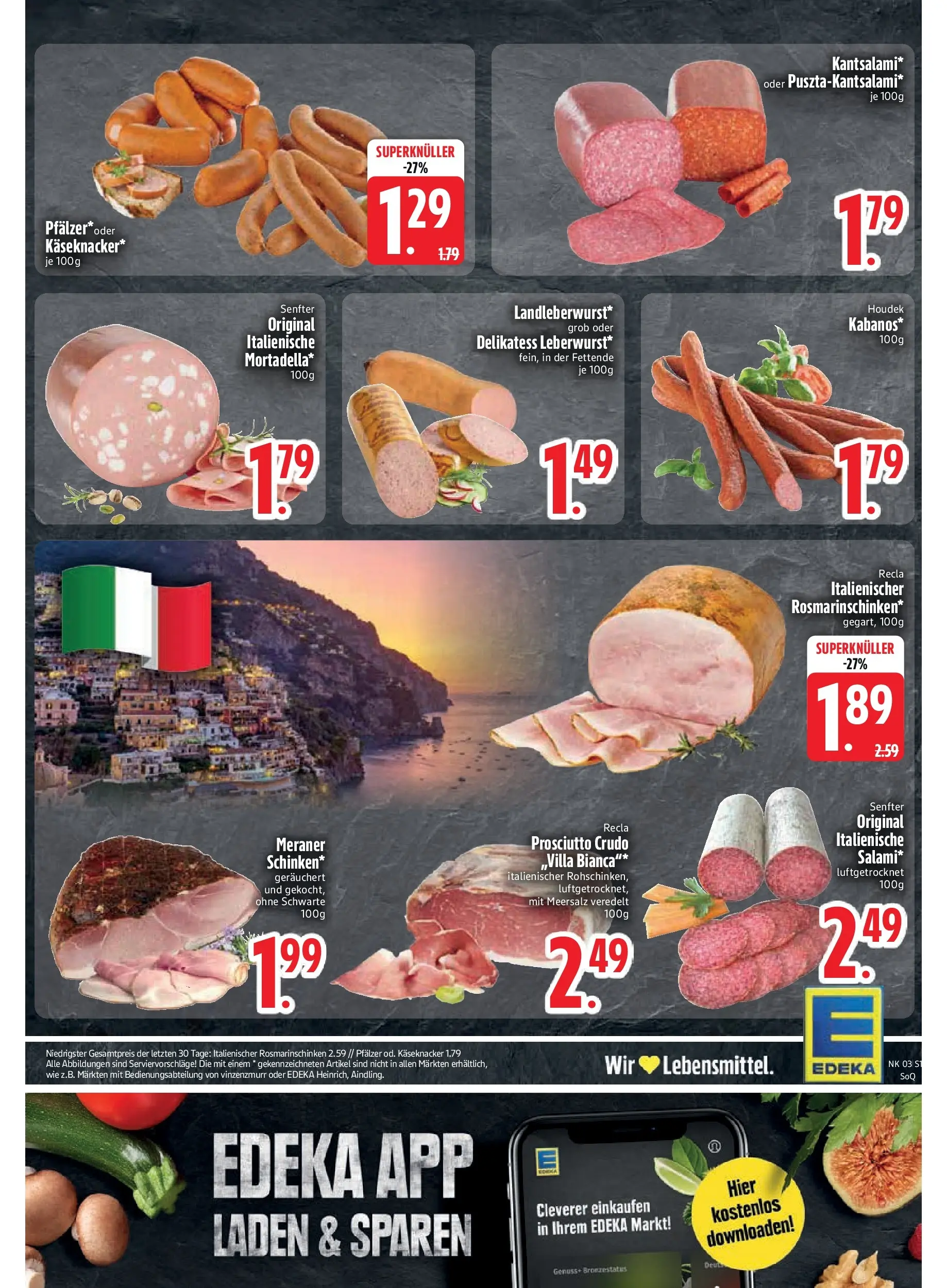 Edeka prospekt Inning/Ammersee	 (ab 11.01.2026) » Angebote Online | Seite: 17 | Produkte: Salami