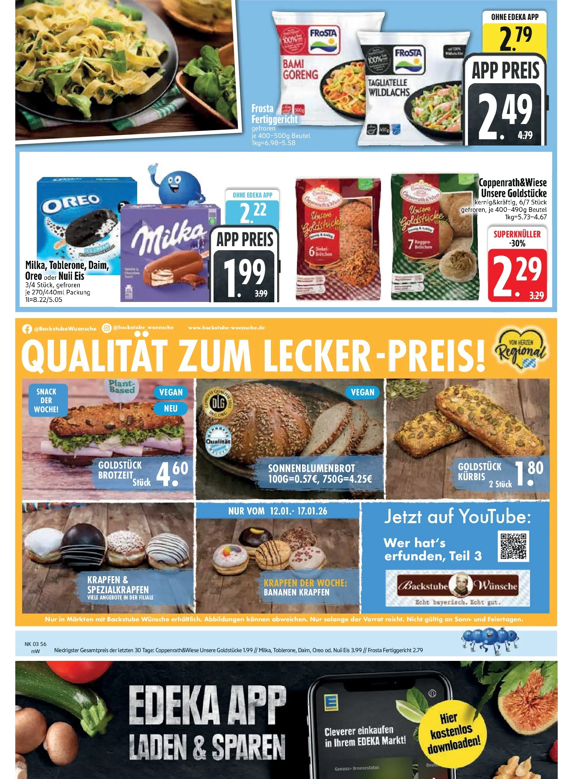 Edeka prospekt Ottobrunn	 (ab 11.01.2026) » Angebote Online | Seite: 8 | Produkte: Nuii eis, Milka, Donuts, Kürbis
