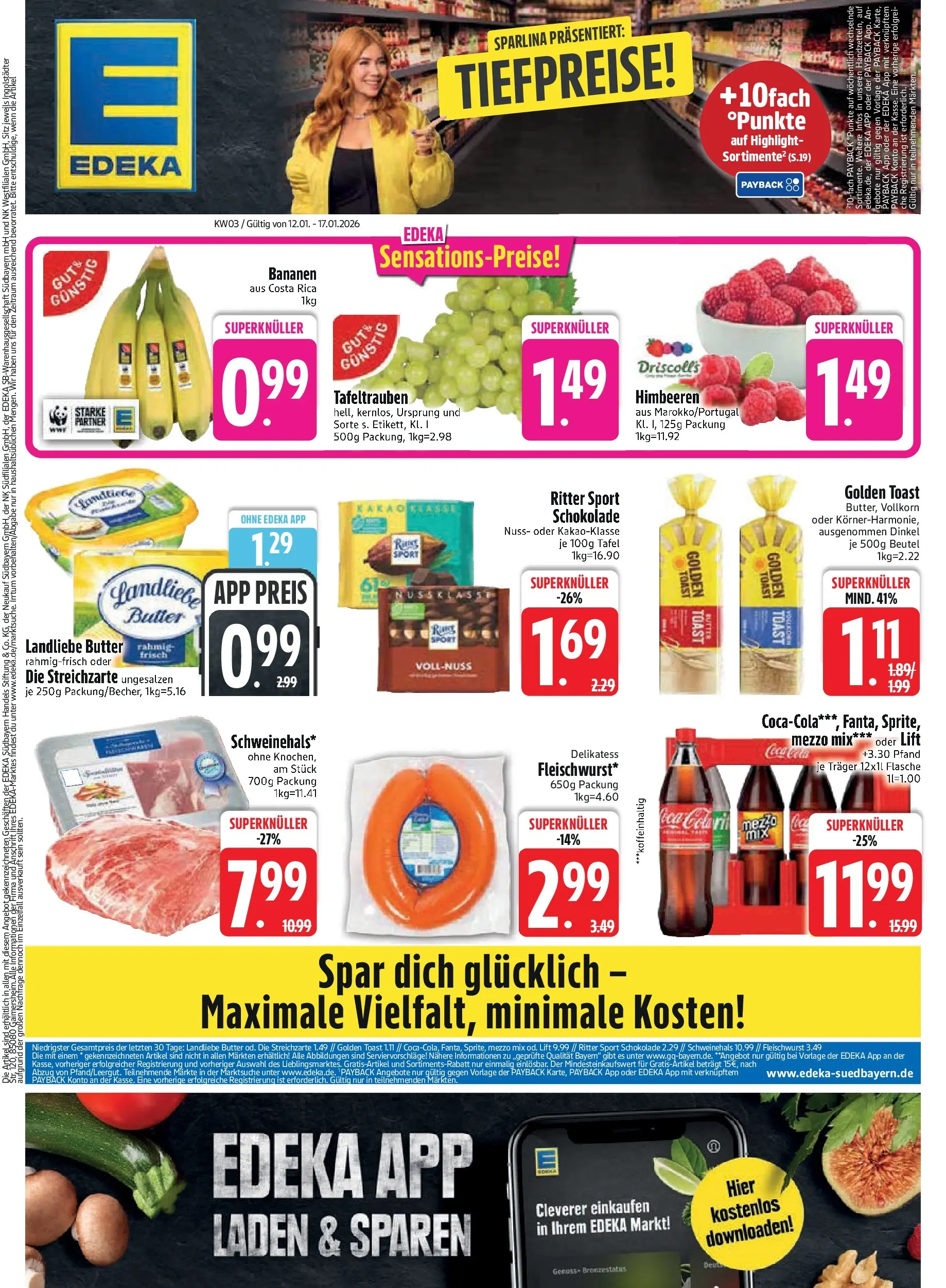 Edeka prospekt München	 (ab 11.01.2026) » Angebote Online | Seite: 3 | Produkte: Fanta, Schokolade, Ritter sport, Landliebe butter