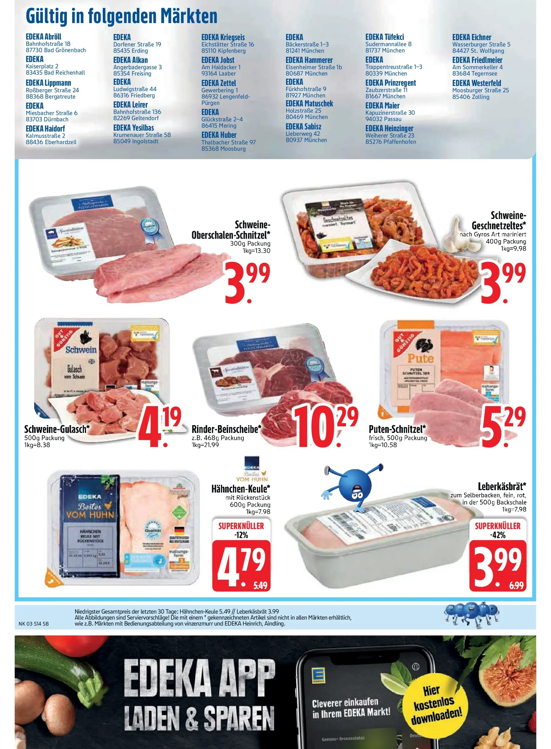 Edeka prospekt München	 (ab 11.01.2026) » Angebote Online | Seite: 16 | Produkte: Bad, Schnitzel, Gyros, Gulasch