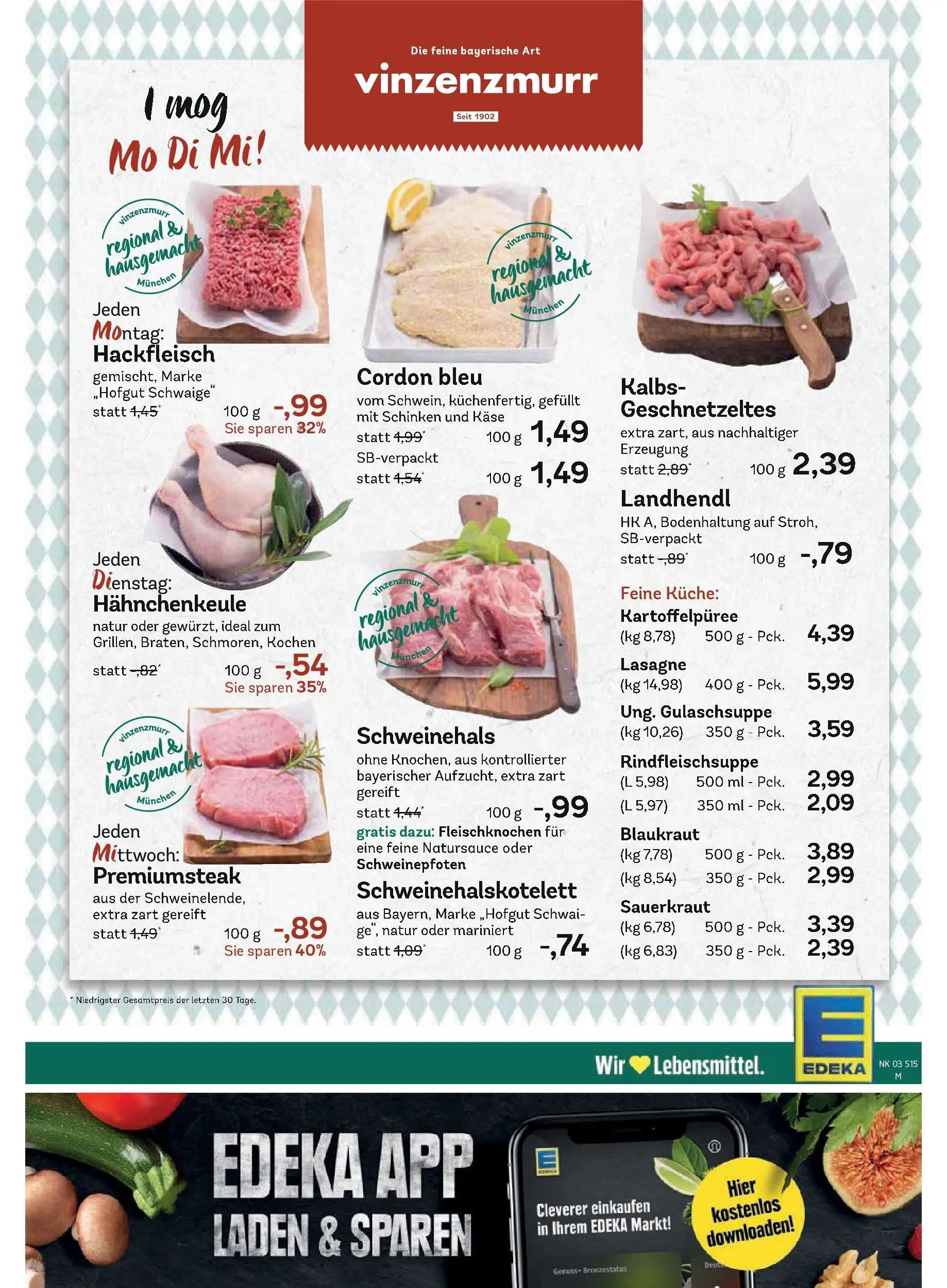Edeka prospekt Ottobrunn	 (ab 11.01.2026) » Angebote Online | Seite: 17 | Produkte: Käse, Küche, Schinken, Hackfleisch