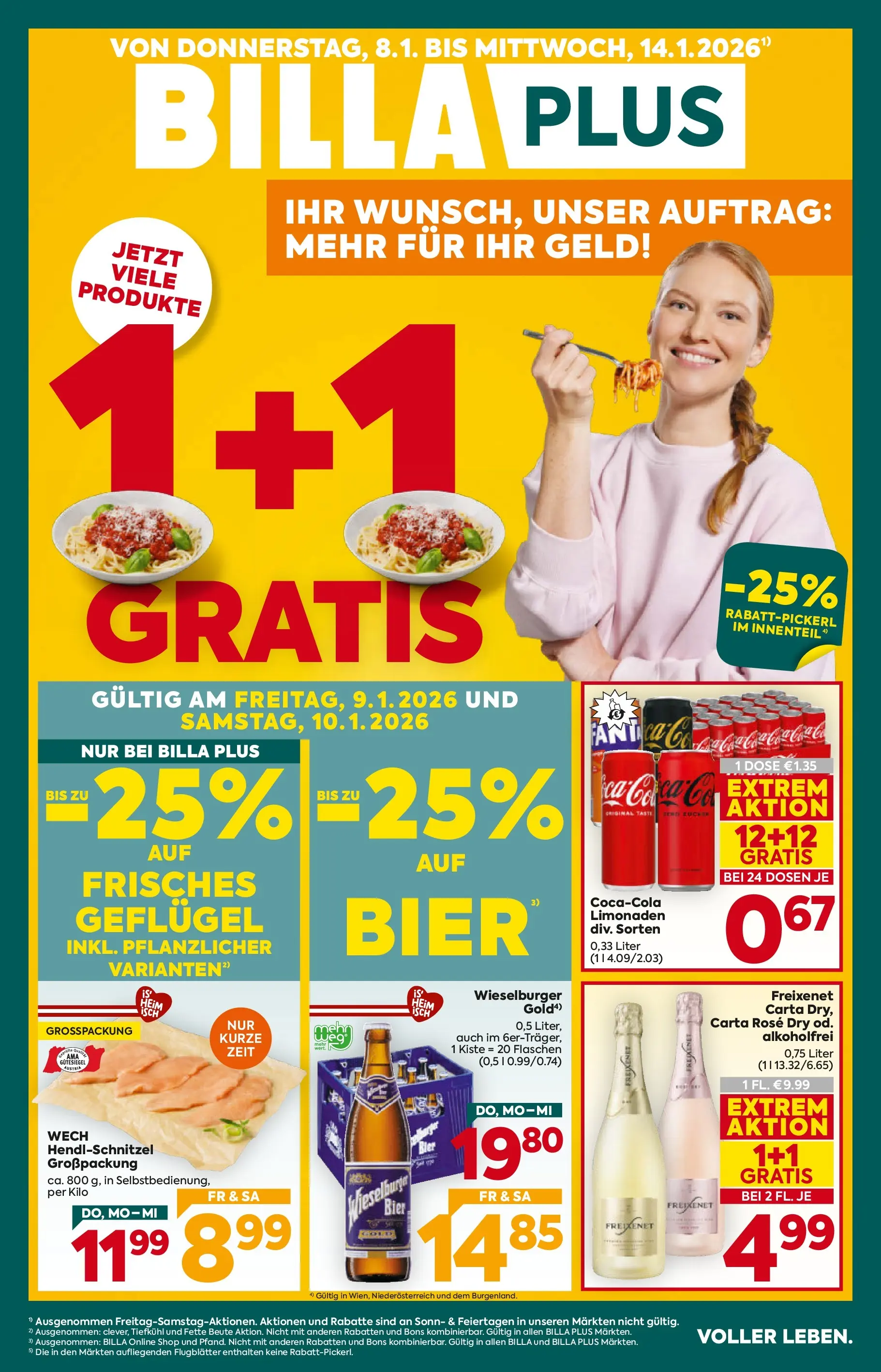 Billa Plus Flugblatt - Wien von 08.01.2026 - Aktuelle Angebote | Seite: 1 | Produkte: Bier