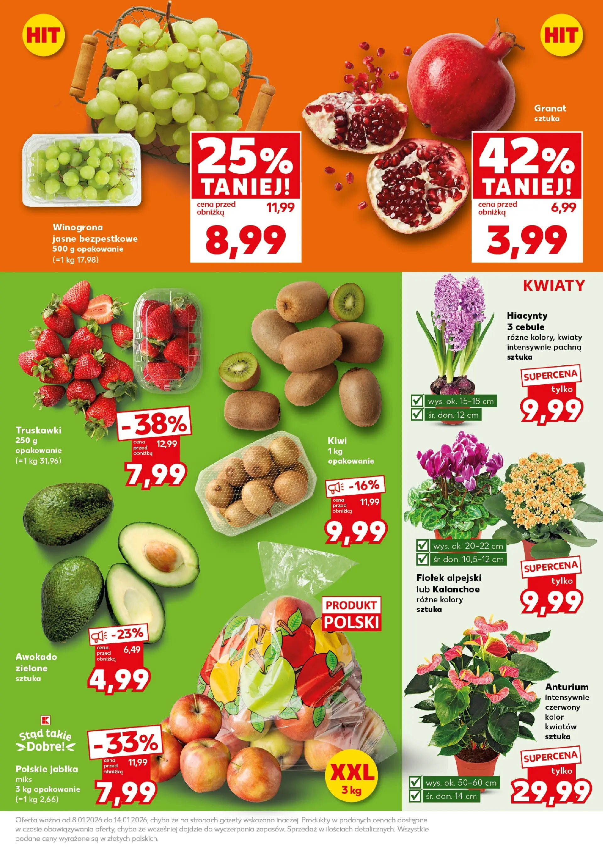 Kaufland gazetka - Super Sobota od 10.01.2026 - od jutra PDF | Strona: 15 | Produkty: Jabłka, Truskawki, Kwiaty, Awokado