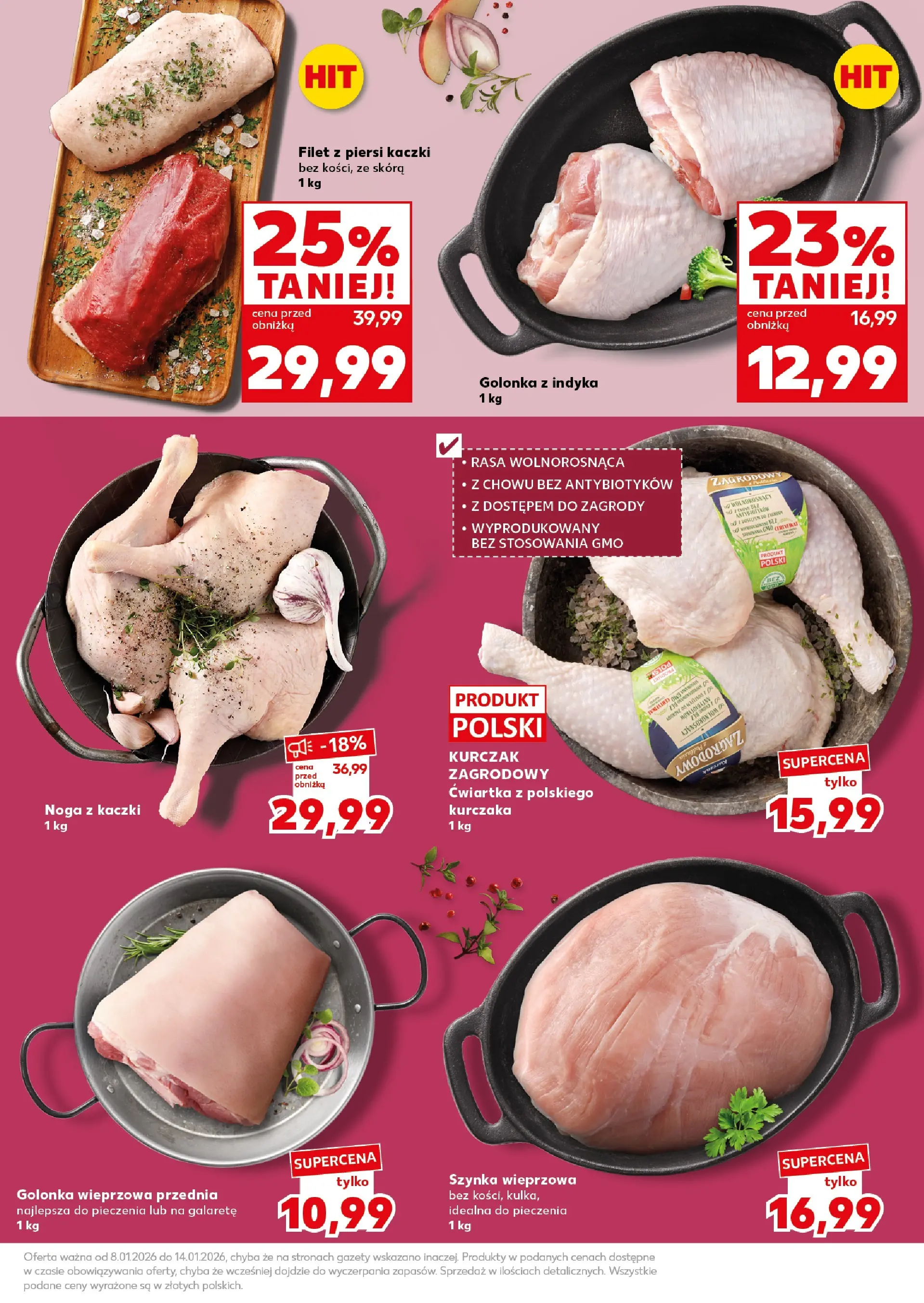 Kaufland gazetka - Super Sobota od 10.01.2026 - od jutra PDF | Strona: 17 | Produkty: Golonka wieprzowa, Noga z kaczki, Szynka, Kurczak zagrodowy