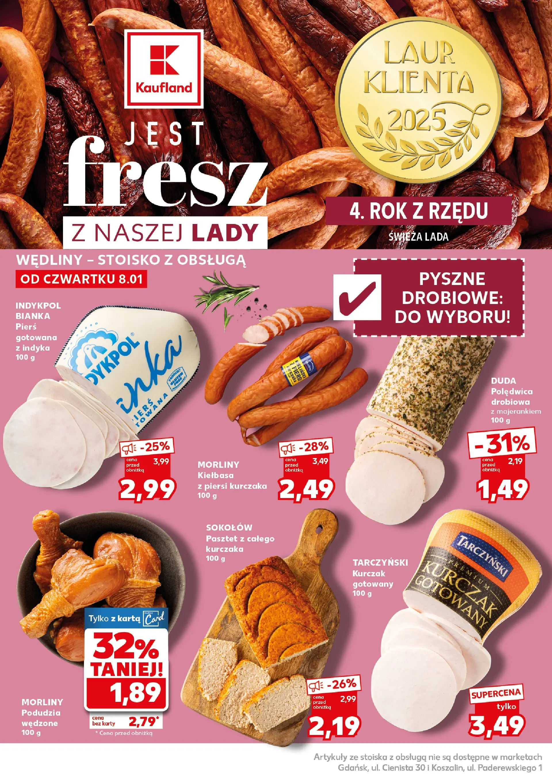 Kaufland gazetka - Super Sobota od 10.01.2026 - od jutra PDF | Strona: 18 | Produkty: Karta, Kurczak, Piersi, Wędliny