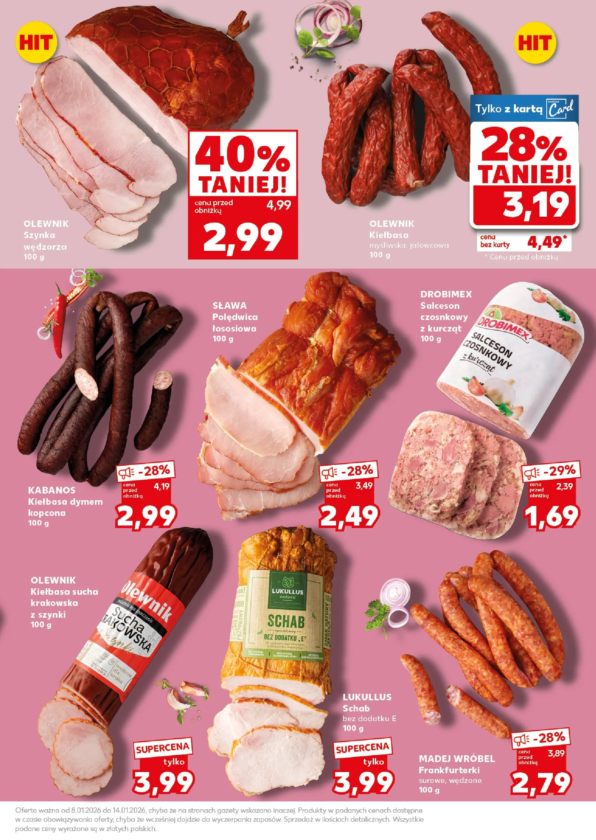 Kaufland gazetka - Super Sobota od 10.01.2026 - od jutra PDF | Strona: 19 | Produkty: Kiełbasa, Schab, Szynka, Przyprawy