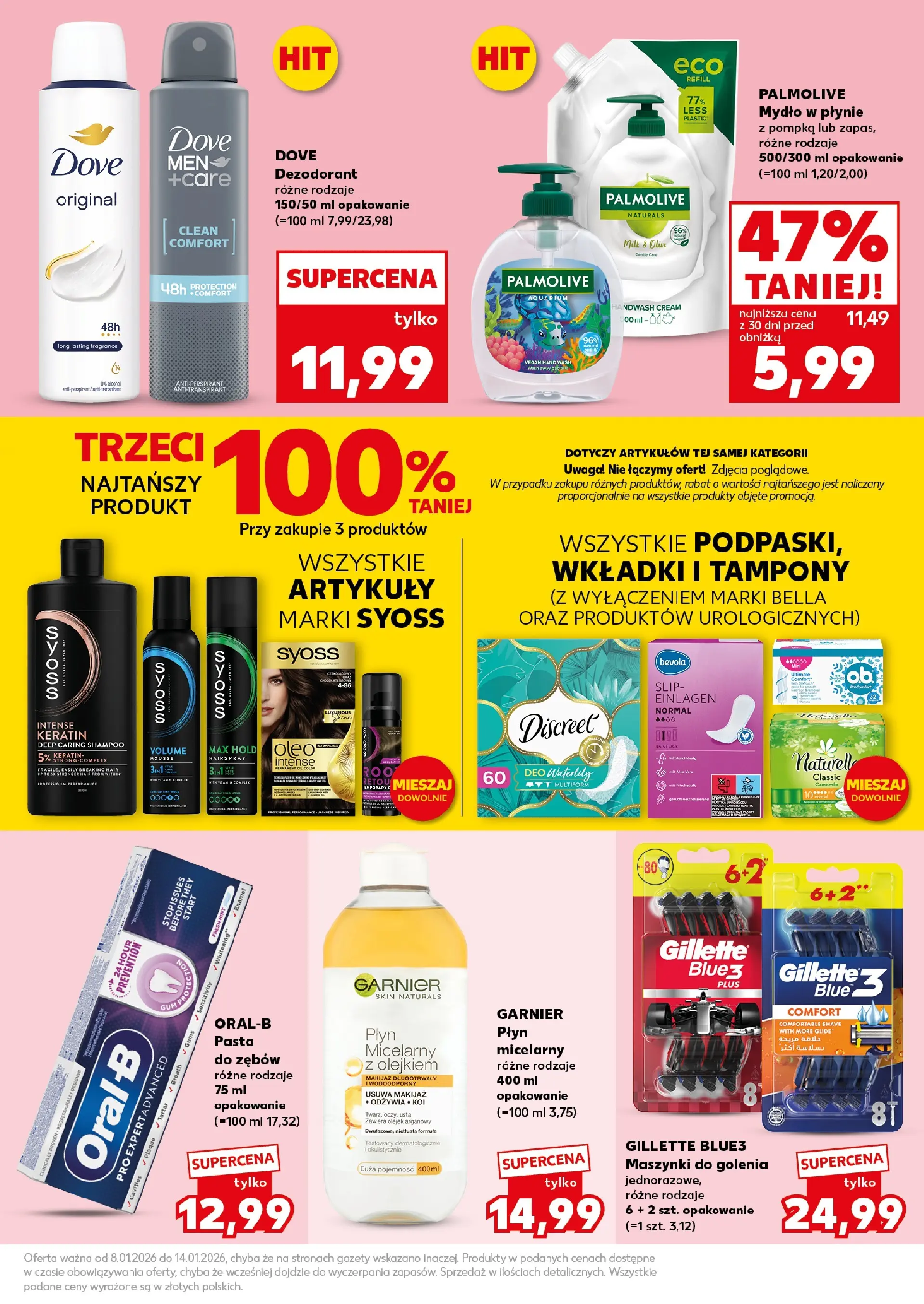 Kaufland gazetka - Super Sobota od 10.01.2026 - od jutra PDF | Strona: 25 | Produkty: Gillette, Tampony, Olejek arganowy, Dezodorant
