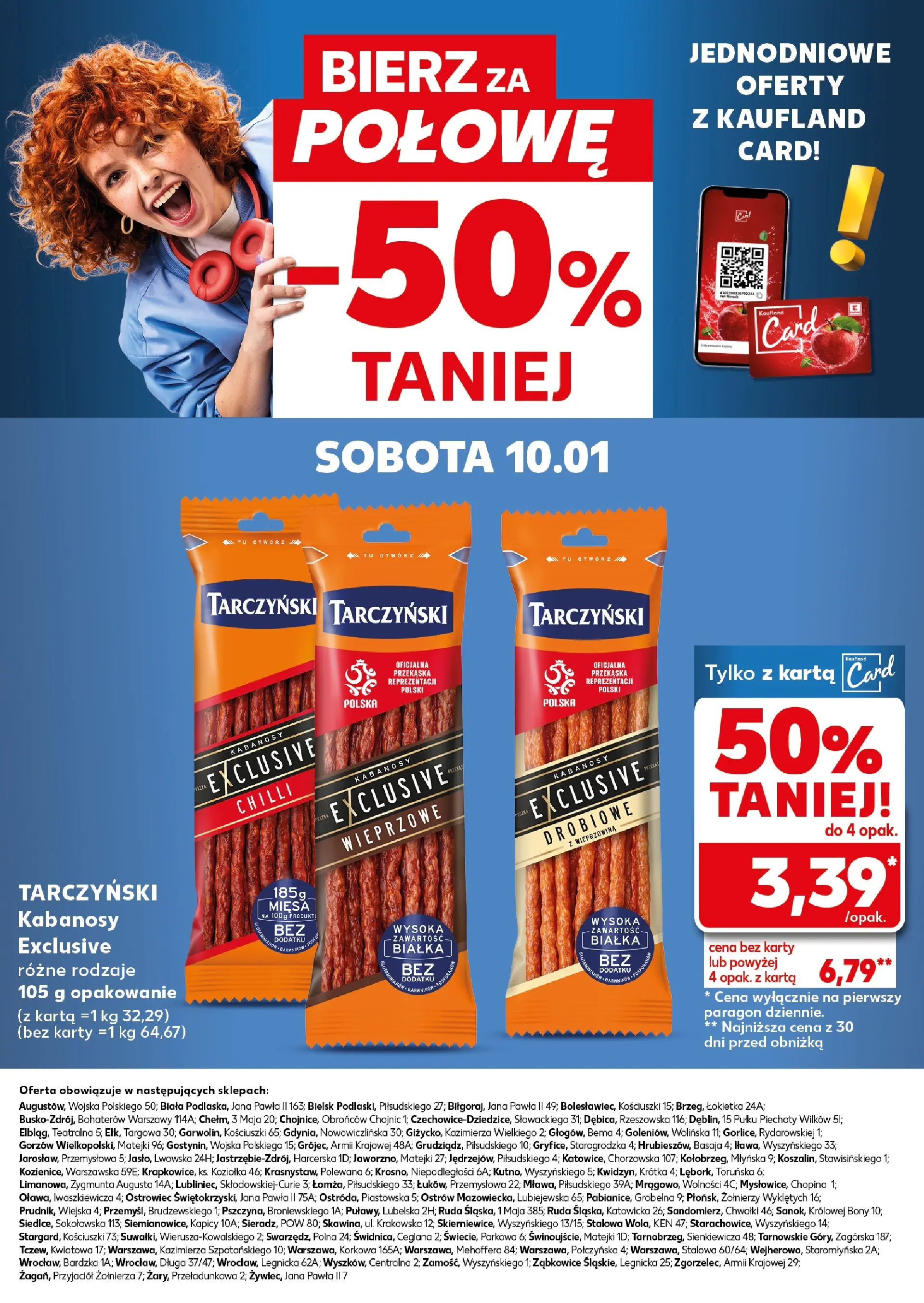 Kaufland gazetka - Super Sobota od 10.01.2026 - od jutra PDF | Strona: 28 | Produkty: Karta, Kabanosy, Wieprzowina