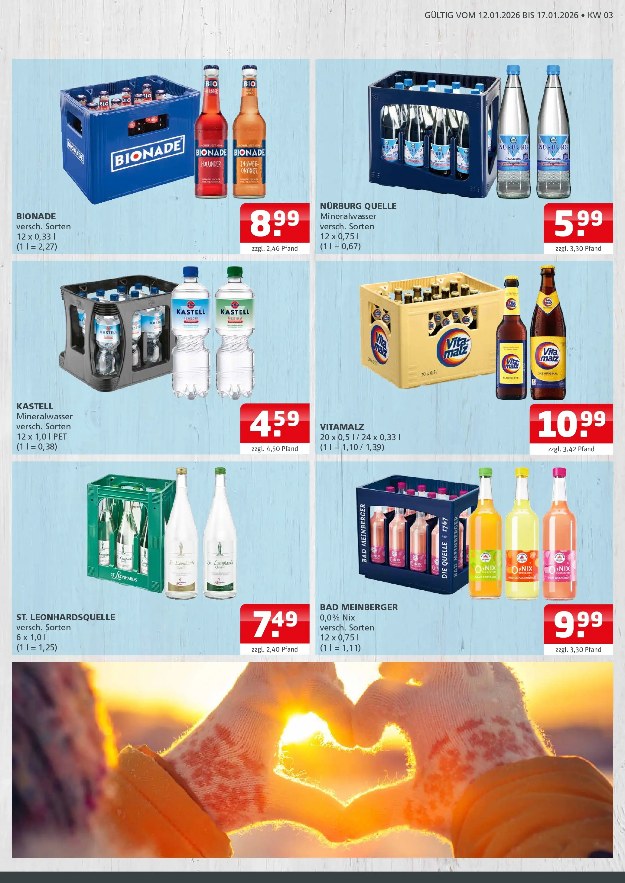 Entdecke - Getränke Ellerkamp: Getränkeangebote (ab 11.01.2026) zum Blättern | Seite: 3 | Produkte: Bad, Bionade, Mineralwasser, Grapefruit