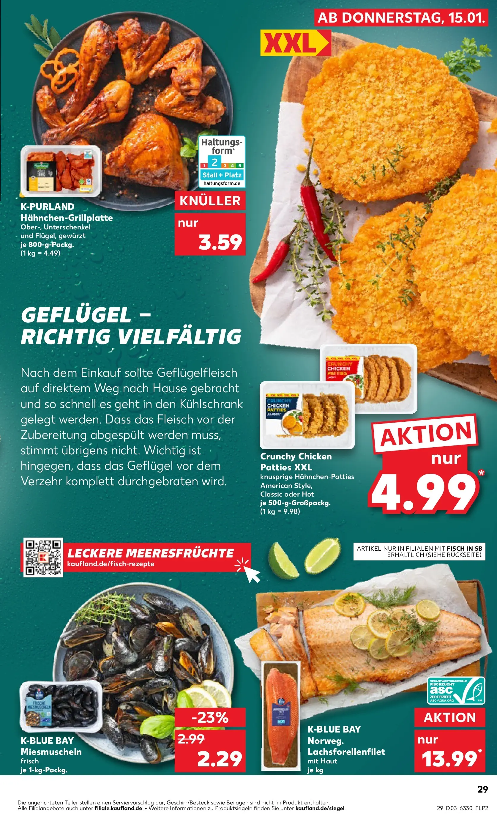 Prospekt Kaufland ab 15.01.2026 » Angebote Online zum Blättern | Seite: 29 | Produkte: Kühlschrank, Fisch, Meeresfrüchte, Fleisch