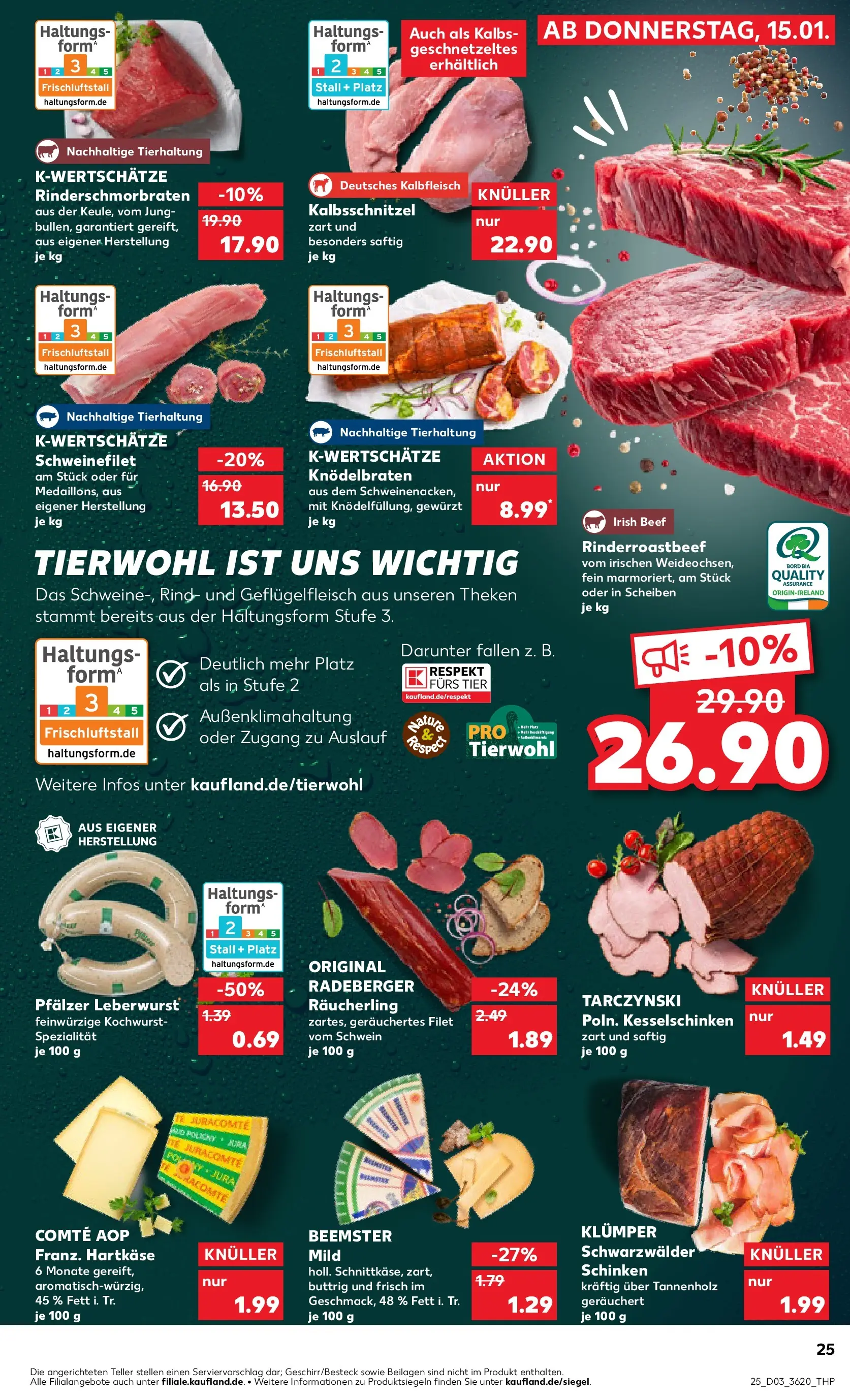 Prospekt Kaufland ab 15.01.2026 » Angebote Online zum Blättern | Seite: 25 | Produkte: Schweinefilet, Schinken