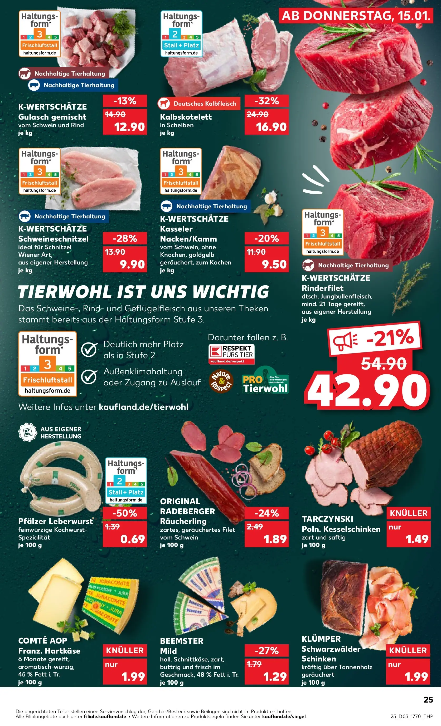 Prospekt Kaufland ab 15.01.2026 » Angebote Online zum Blättern | Seite: 25 | Produkte: Jura, Rinderfilet, Schnitzel, Schinken