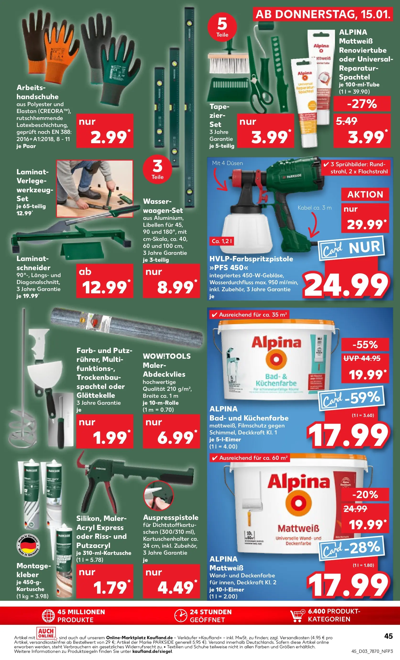 Prospekt Kaufland ab 15.01.2026 » Angebote Online zum Blättern | Seite: 45 | Produkte: Kabel, Cutter, Bad, Wasser
