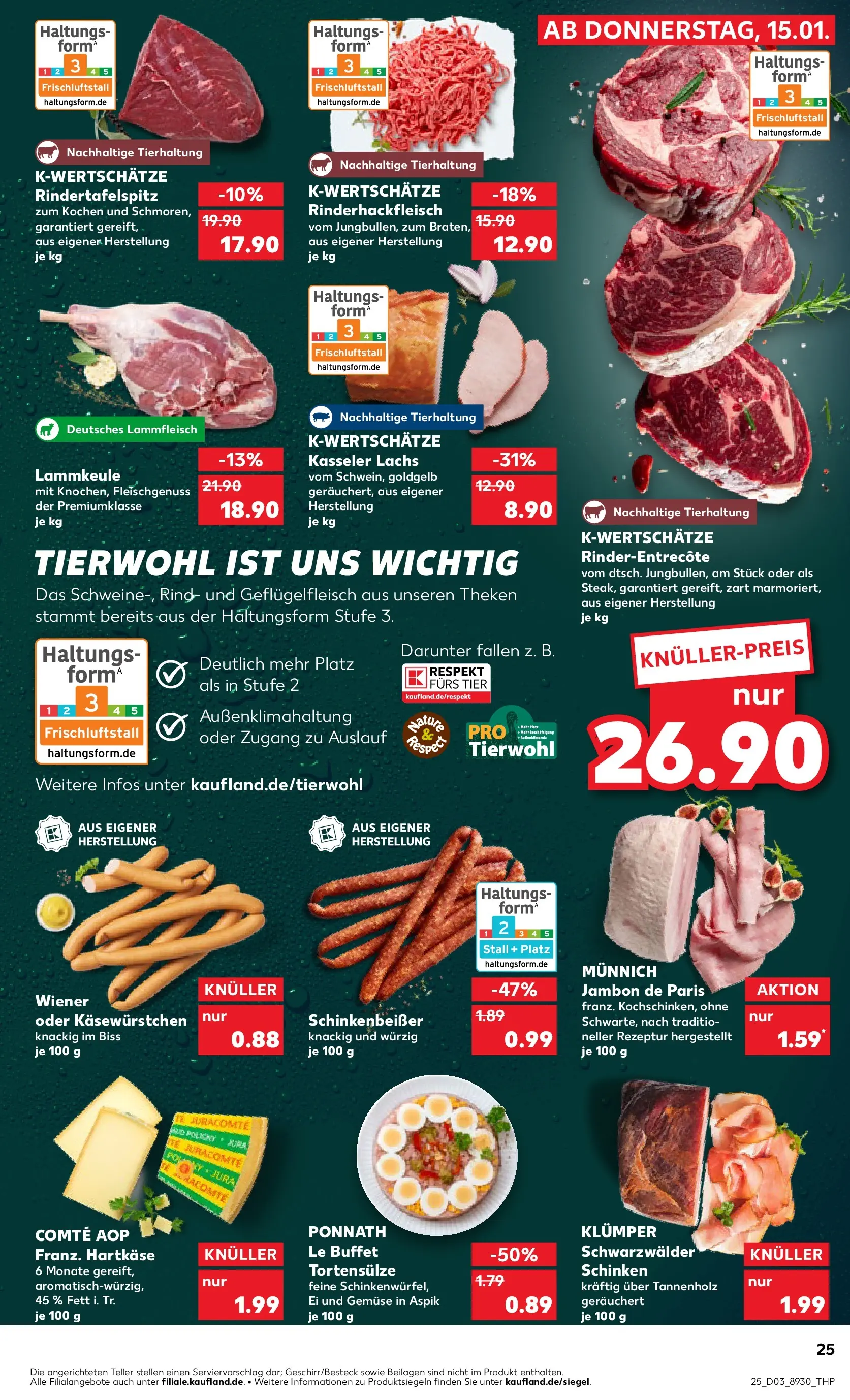 Prospekt Kaufland ab 15.01.2026 » Angebote Online zum Blättern | Seite: 25 | Produkte: Jura, Lachs, Gemüse, Schinken