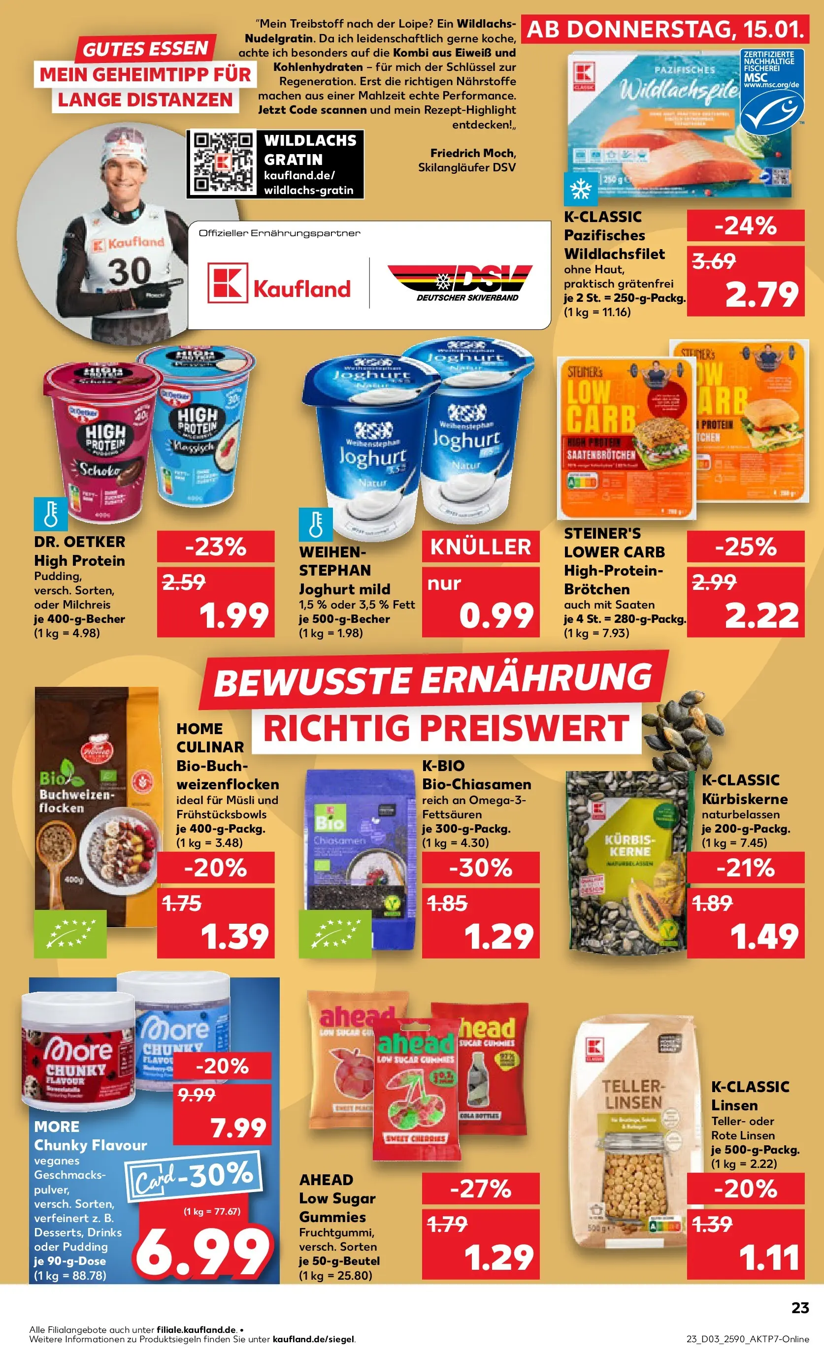 Prospekt Kaufland ab 15.01.2026 » Angebote Online zum Blättern | Seite: 23 | Produkte: Musli, Joghurt, Kürbis, Flocken
