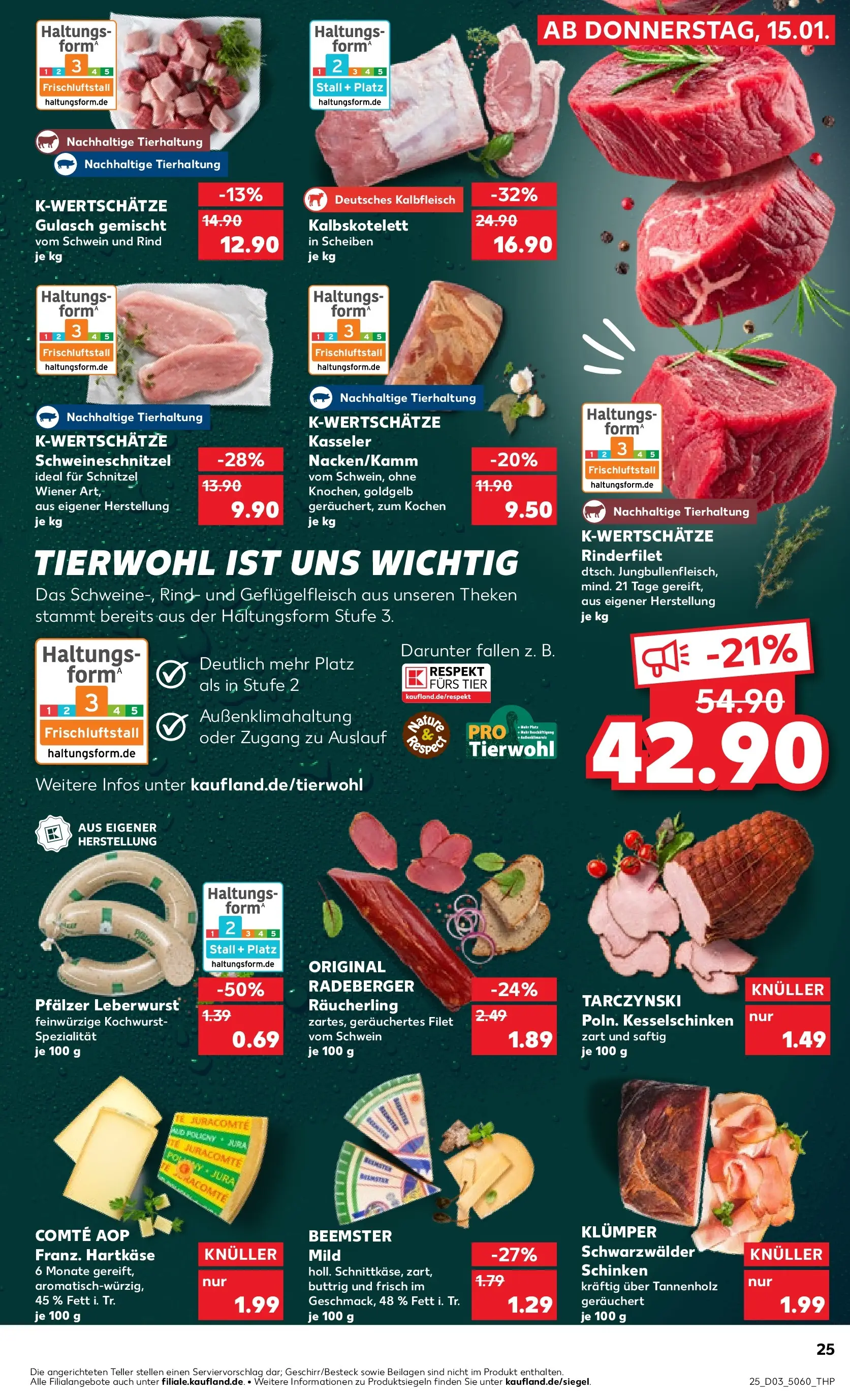 Prospekt Kaufland ab 15.01.2026 » Angebote Online zum Blättern | Seite: 33 | Produkte: Jura, Rinderfilet, Schnitzel, Schinken