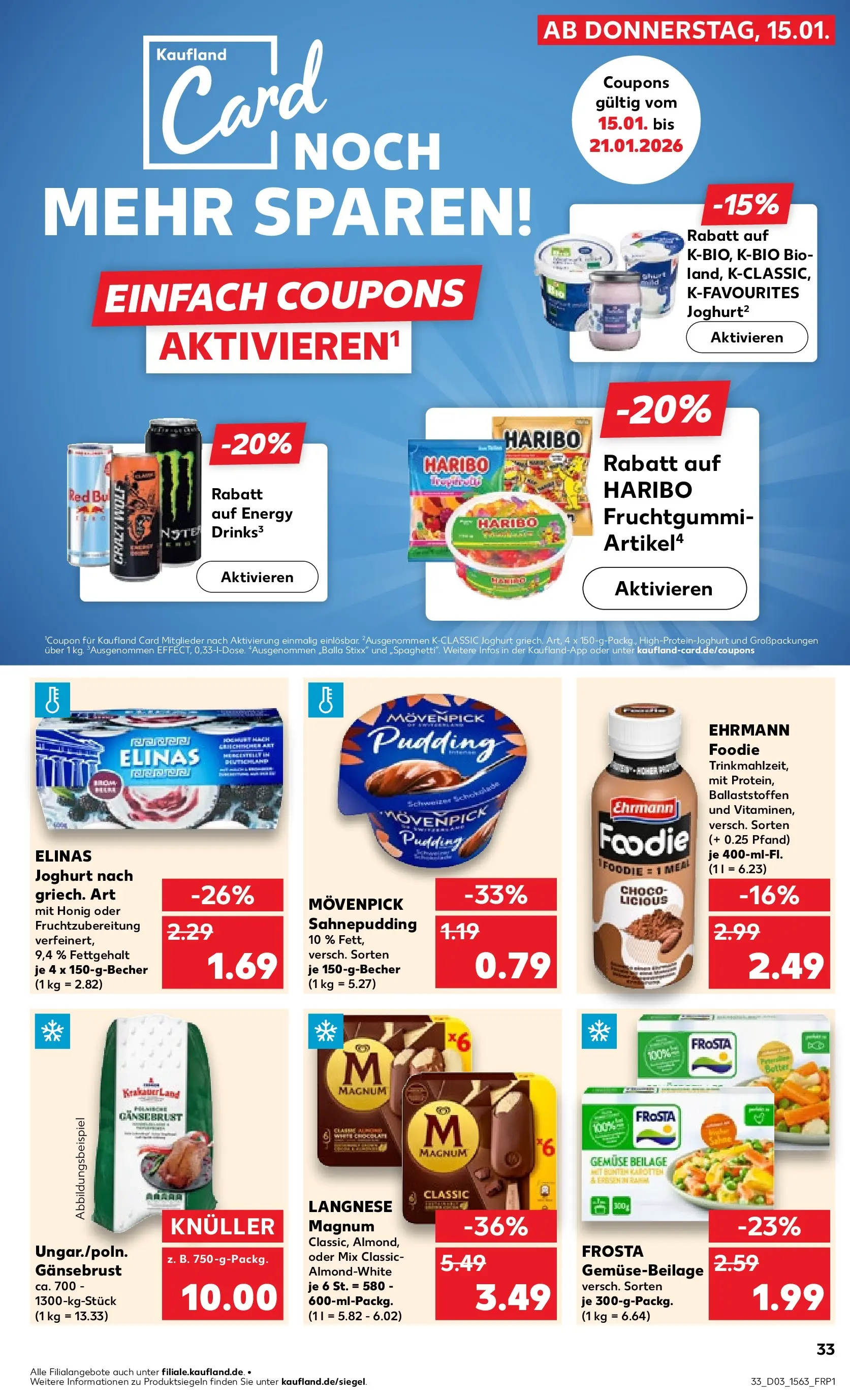 Prospekt Kaufland ab 15.01.2026 » Angebote Online zum Blättern | Seite: 37 | Produkte: Joghurt, Schokolade, Frosta, Gemüse
