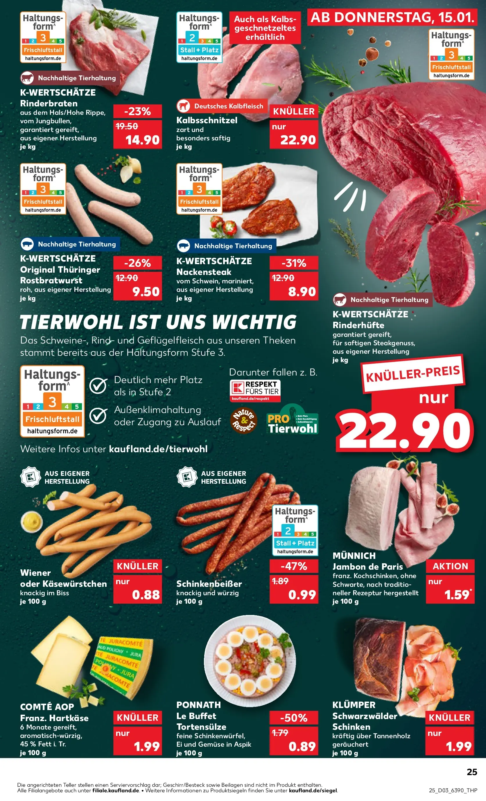 Prospekt Kaufland ab 15.01.2026 » Angebote Online zum Blättern | Seite: 25 | Produkte: Jura, Gemüse, Schinken, Steak