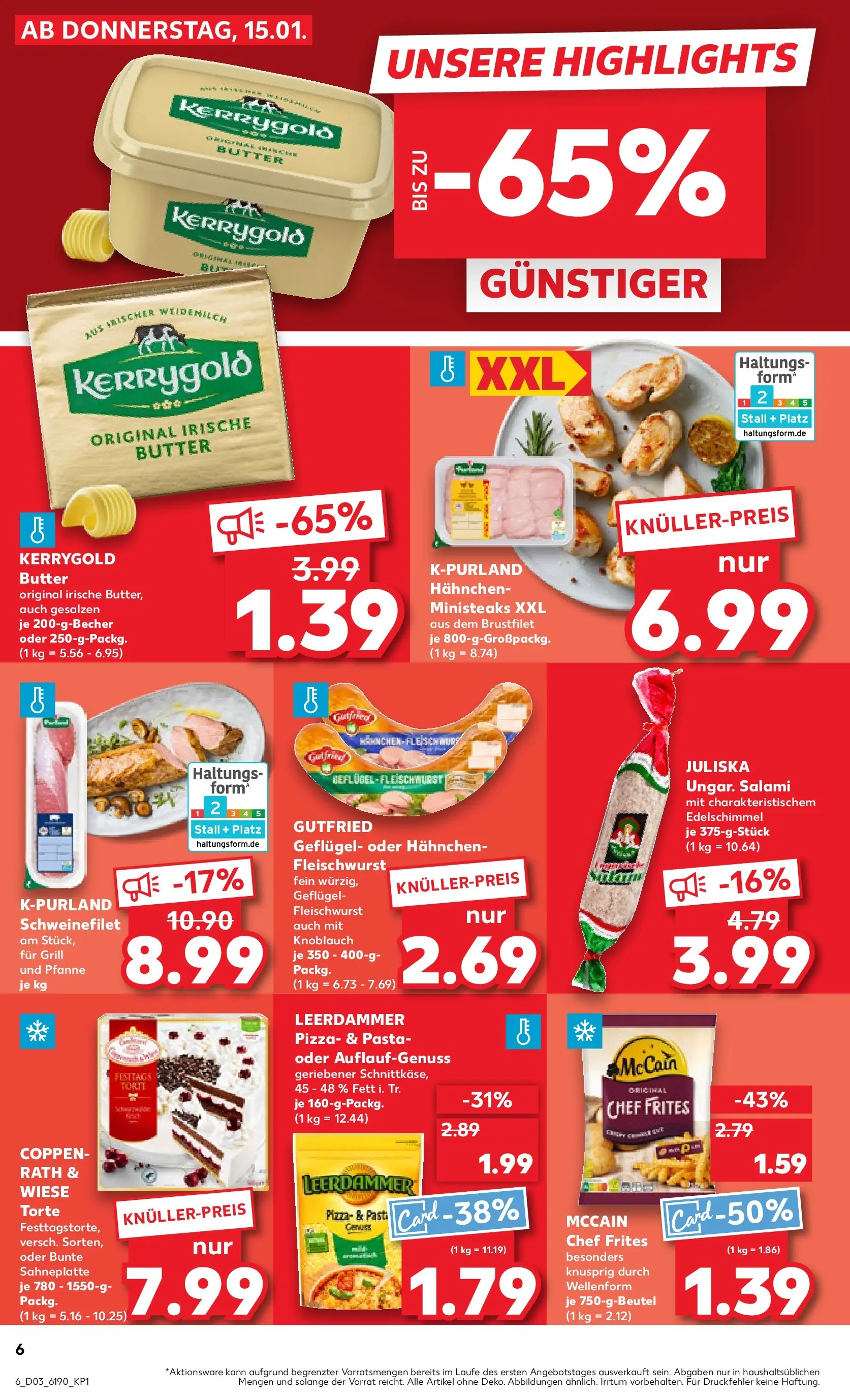 Prospekt Kaufland ab 15.01.2026 » Angebote Online zum Blättern | Seite: 6 | Produkte: Grill, Salami, Pizza, Kerrygold butter