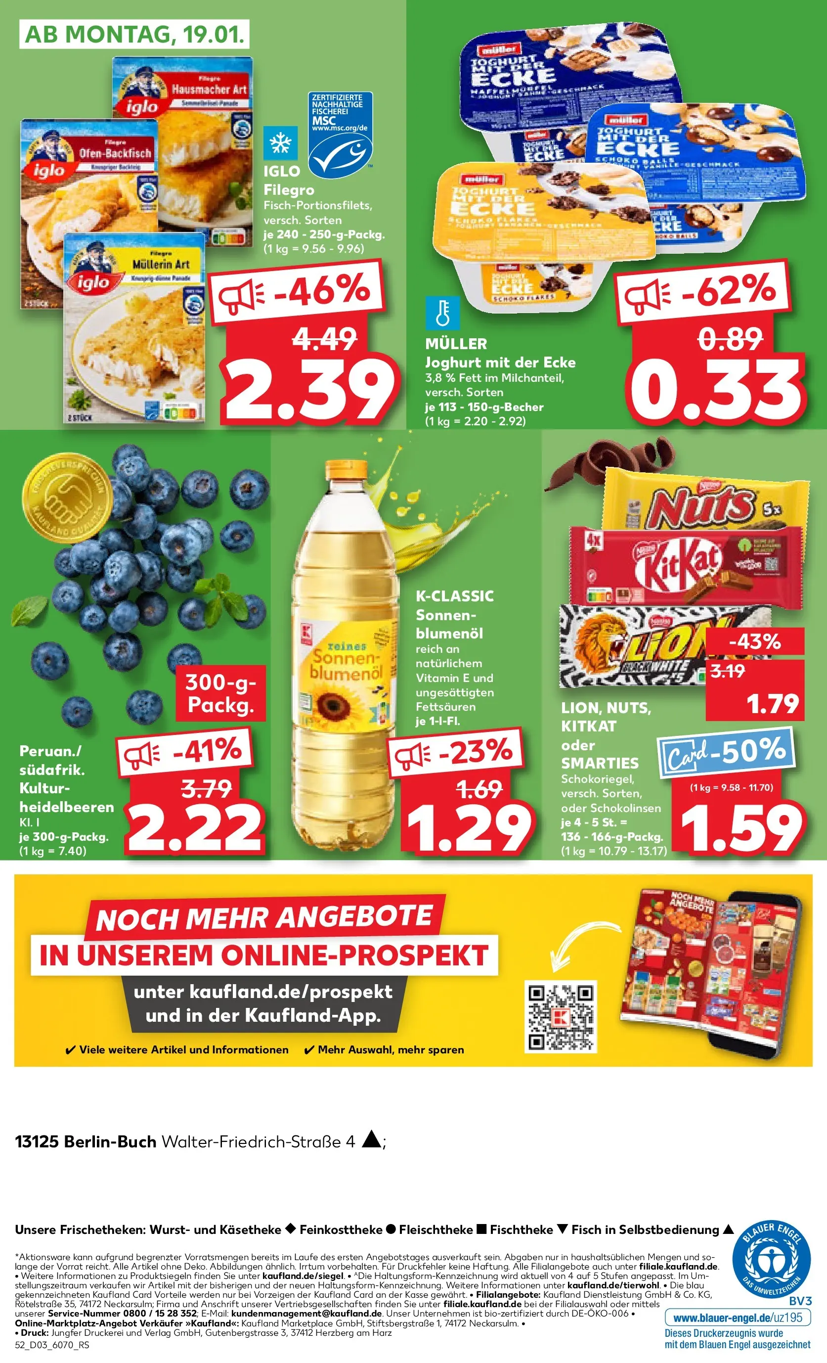 Prospekt Kaufland ab 15.01.2026 » Angebote Online zum Blättern | Seite: 52 | Produkte: Joghurt, Iglo, Smarties, Wurst