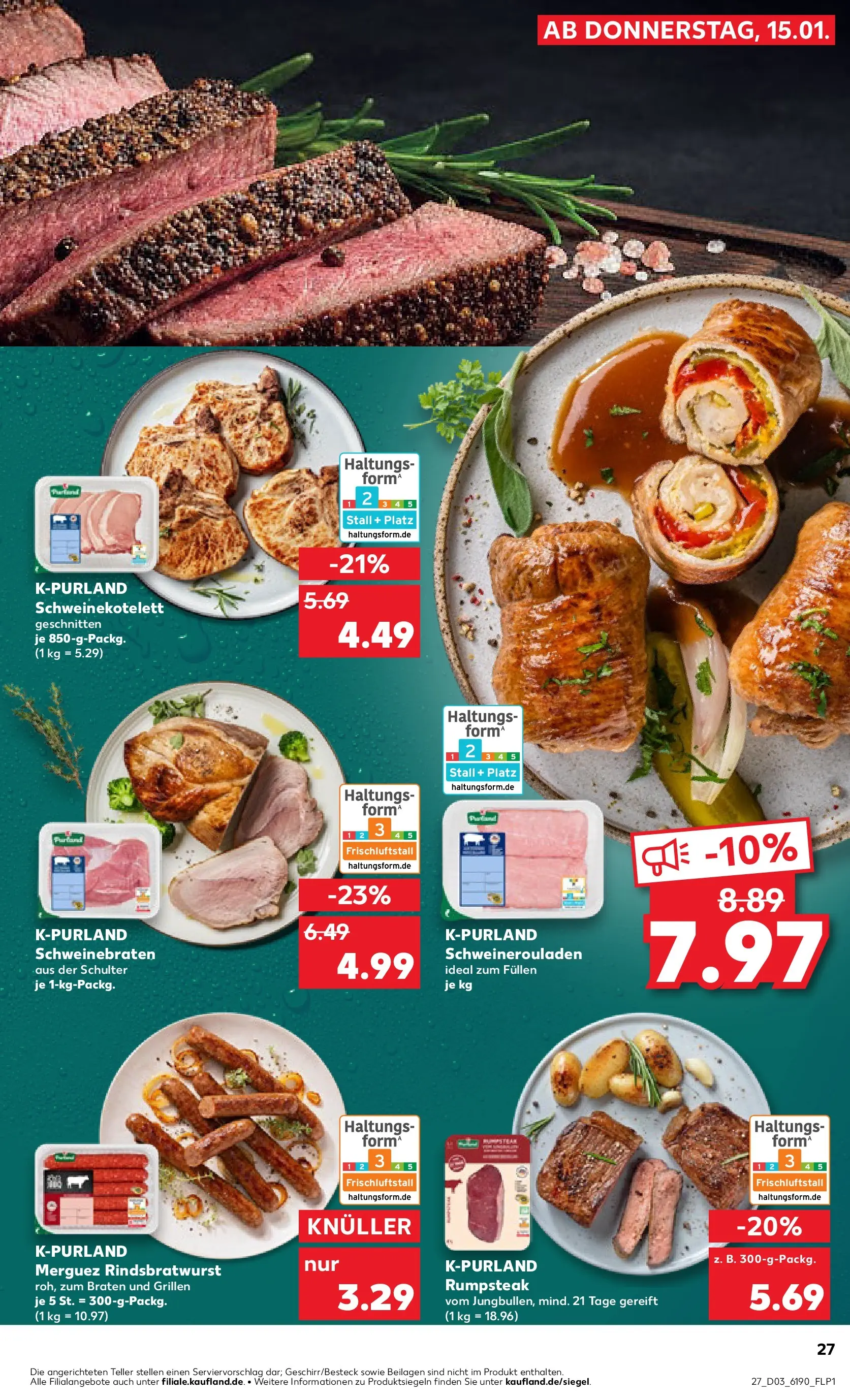 Prospekt Kaufland ab 15.01.2026 » Angebote Online zum Blättern | Seite: 27 | Produkte: Rumpsteak, Steak