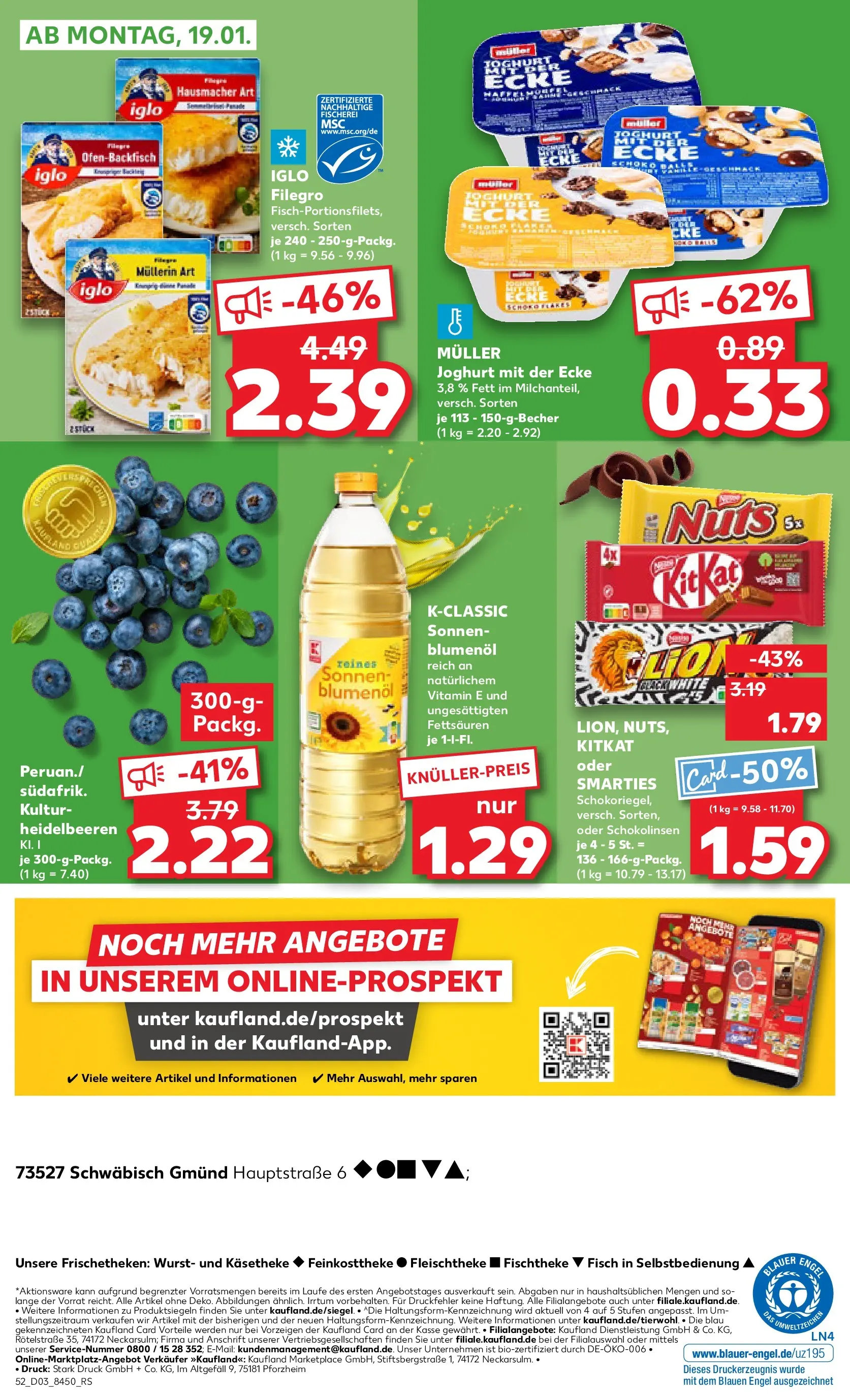 Prospekt Kaufland ab 15.01.2026 » Angebote Online zum Blättern | Seite: 52 | Produkte: Joghurt, Iglo, Fisch, Wurst