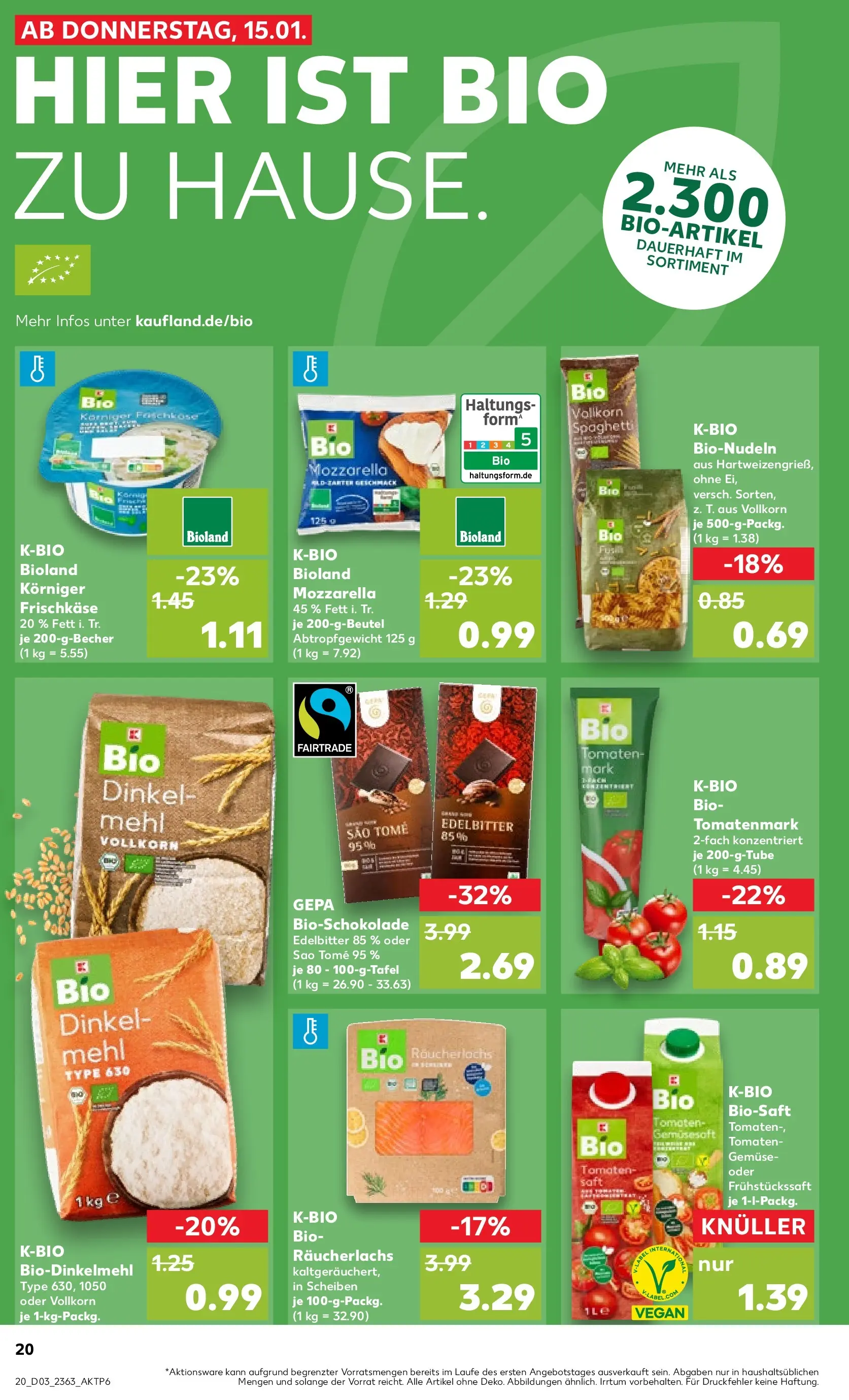 Prospekt Kaufland ab 15.01.2026 » Angebote Online zum Blättern | Seite: 28 | Produkte: Mehl, Mozzarella, Tomaten, Saft