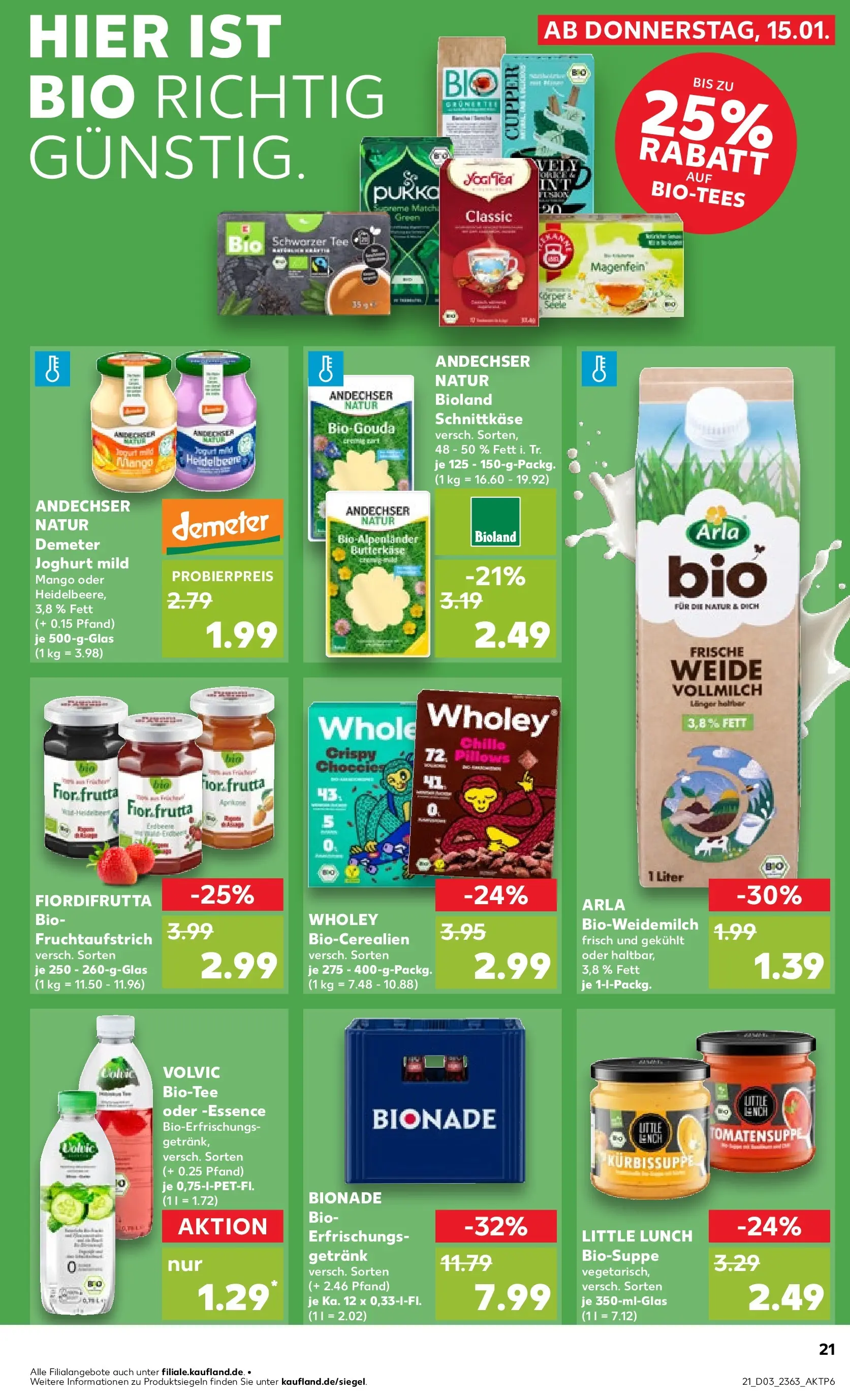 Prospekt Kaufland ab 15.01.2026 » Angebote Online zum Blättern | Seite: 29 | Produkte: Joghurt, Bionade, Mango, Tee