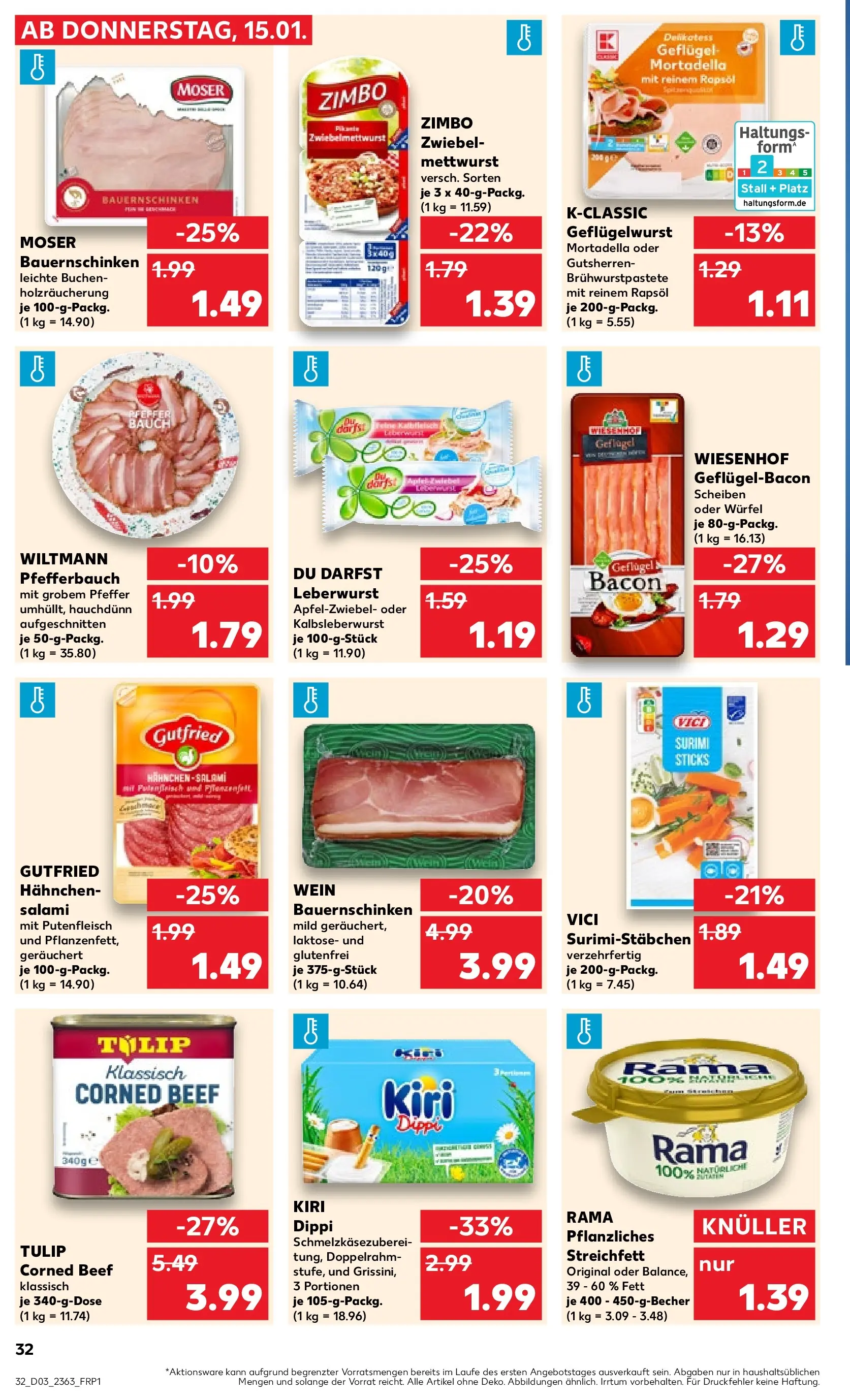 Prospekt Kaufland ab 15.01.2026 » Angebote Online zum Blättern | Seite: 40 | Produkte: Hahnchen, Rama, Rapsöl, Wein