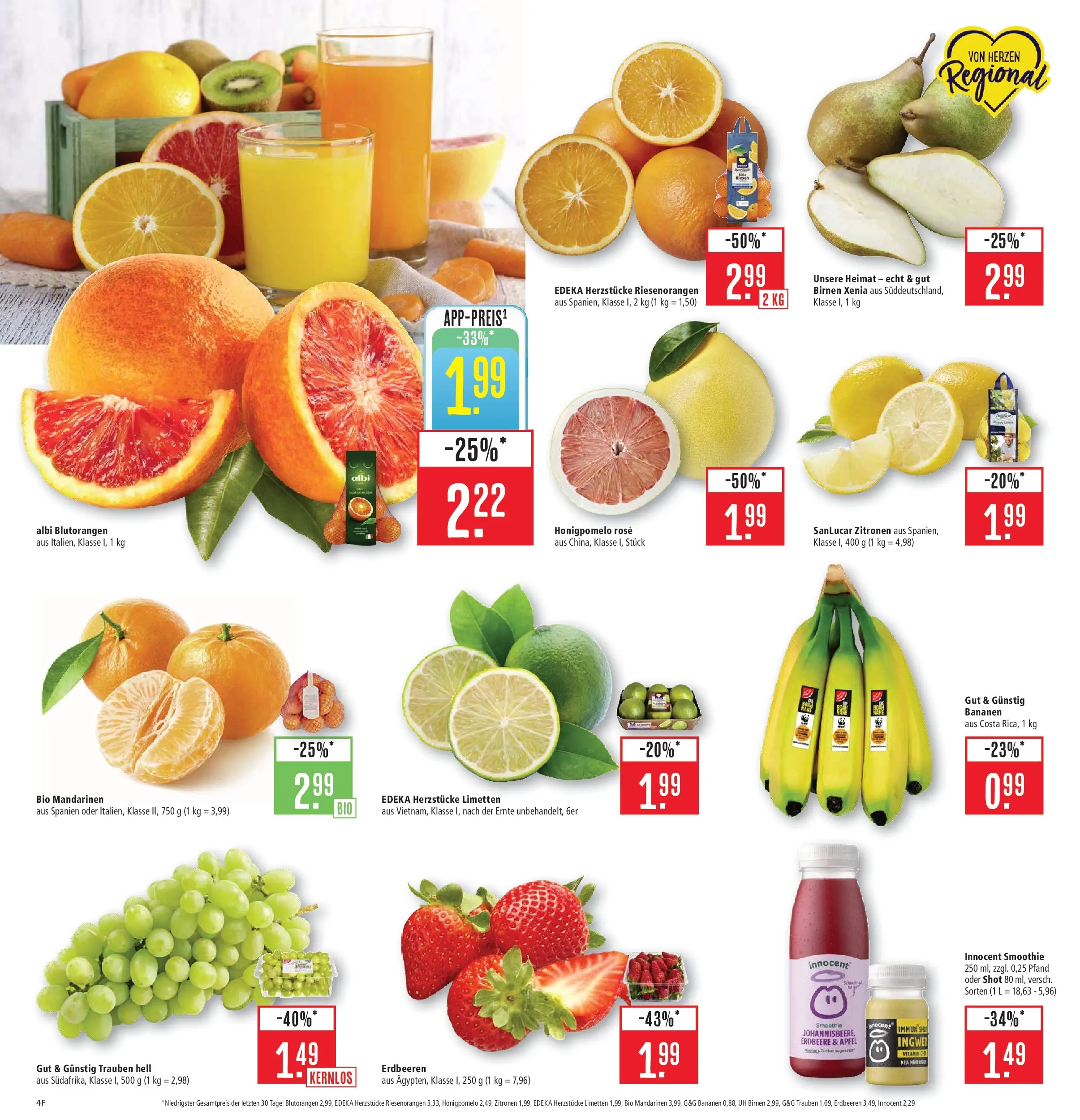 Marktkauf - Marktkauf: Wochenangebote (ab 11.01.2026) » Angebote online | Seite: 4 | Produkte: Limetten, Trauben, Äpfel, Mandarinen