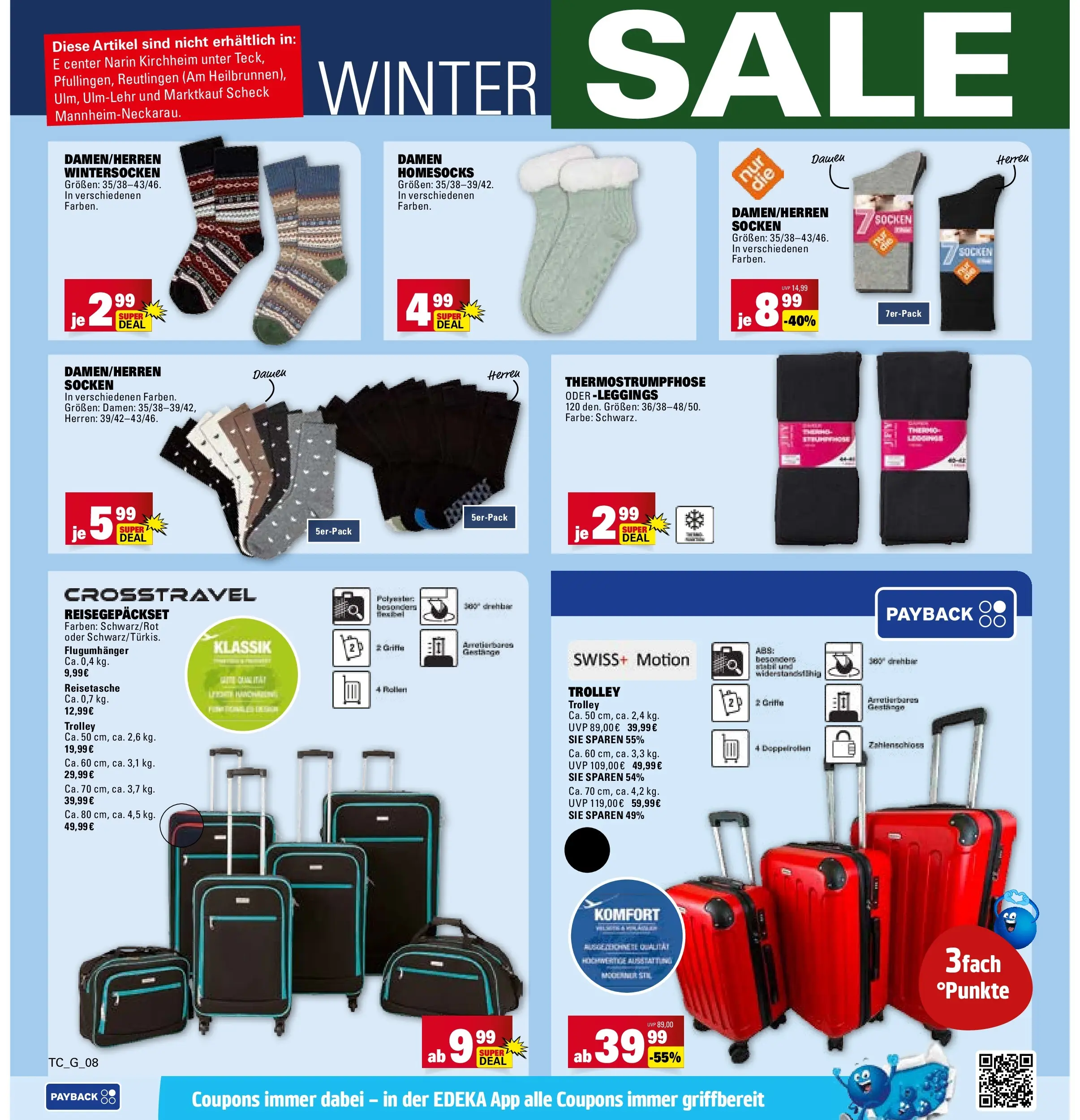 Marktkauf - Marktkauf: Wochenangebote (ab 11.01.2026) » Angebote online | Seite: 34 | Produkte: Socken, Leggings, Reisetasche