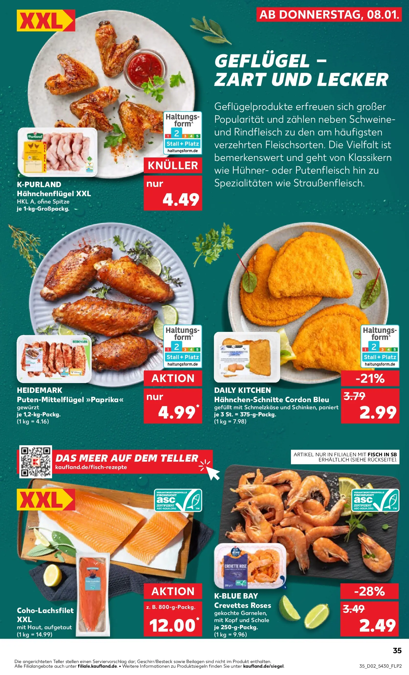 Prospekt Kaufland ab 11.01.2026 » Angebote und Werbung Online | Seite: 35 | Produkte: Fisch, Rindfleisch Prospekt Kaufland ab 11.01.2026 » Angebote Online zum Blättern | Seite: 35 | Produkte: Fisch, Rindfleisch